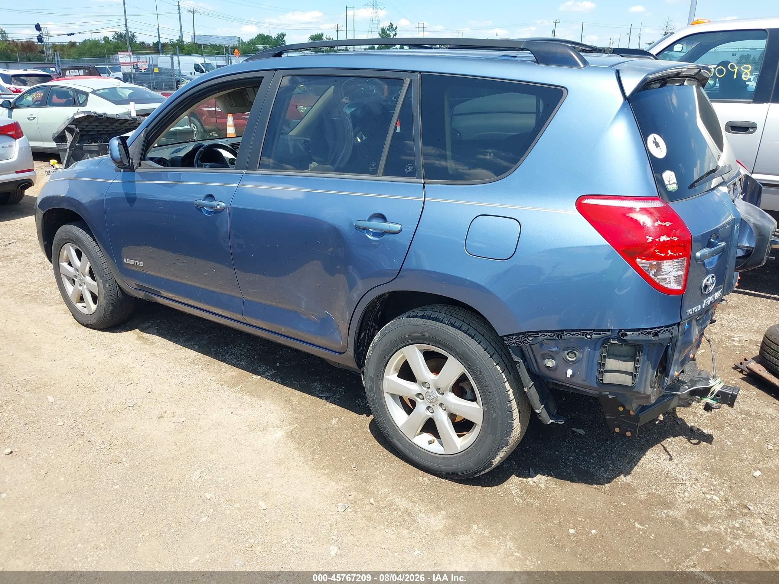 2007 Toyota Rav4 Limited Light Blue vin: JTMZD31V475034737