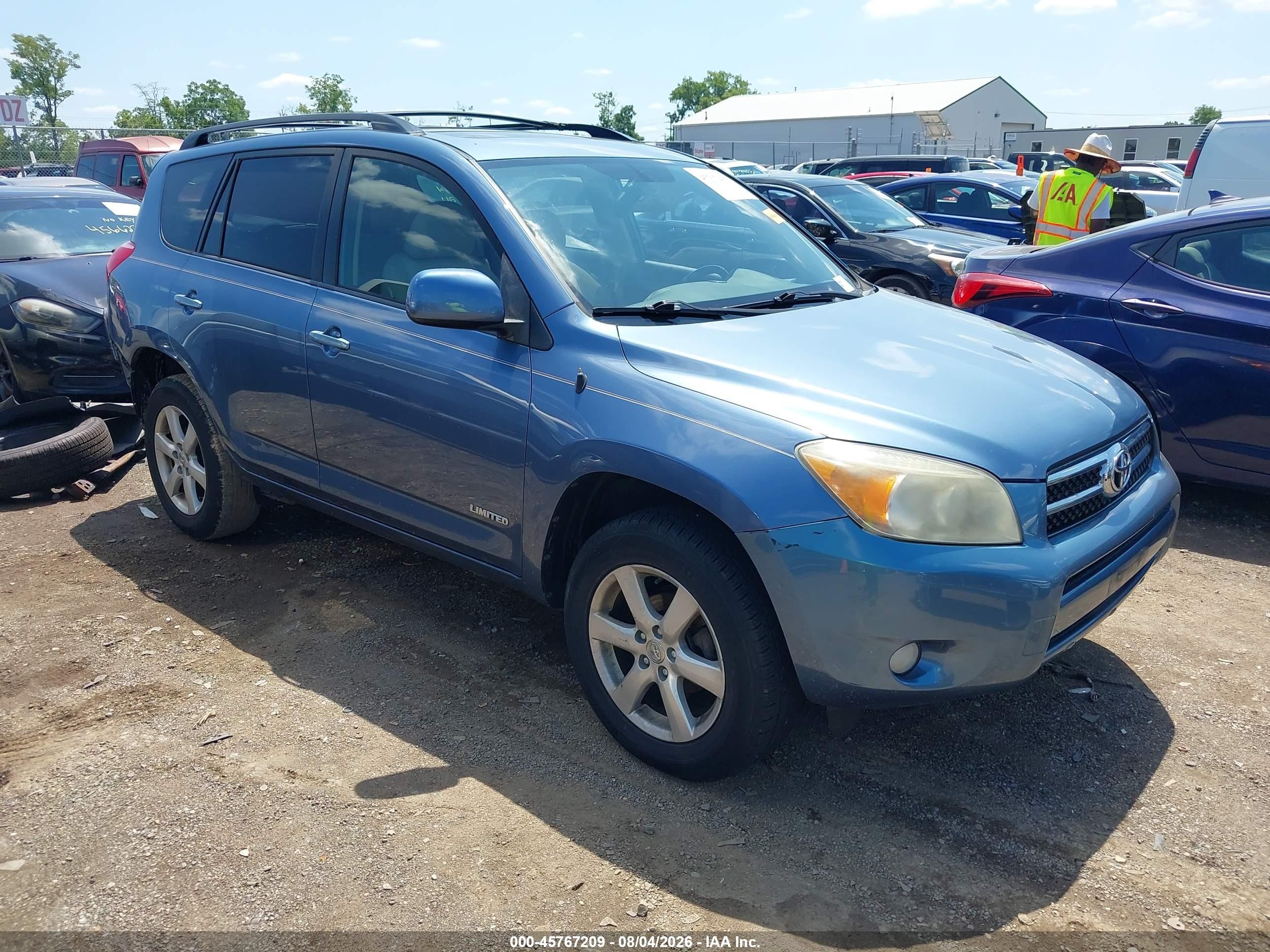 2007 Toyota Rav4 Limited Light Blue vin: JTMZD31V475034737