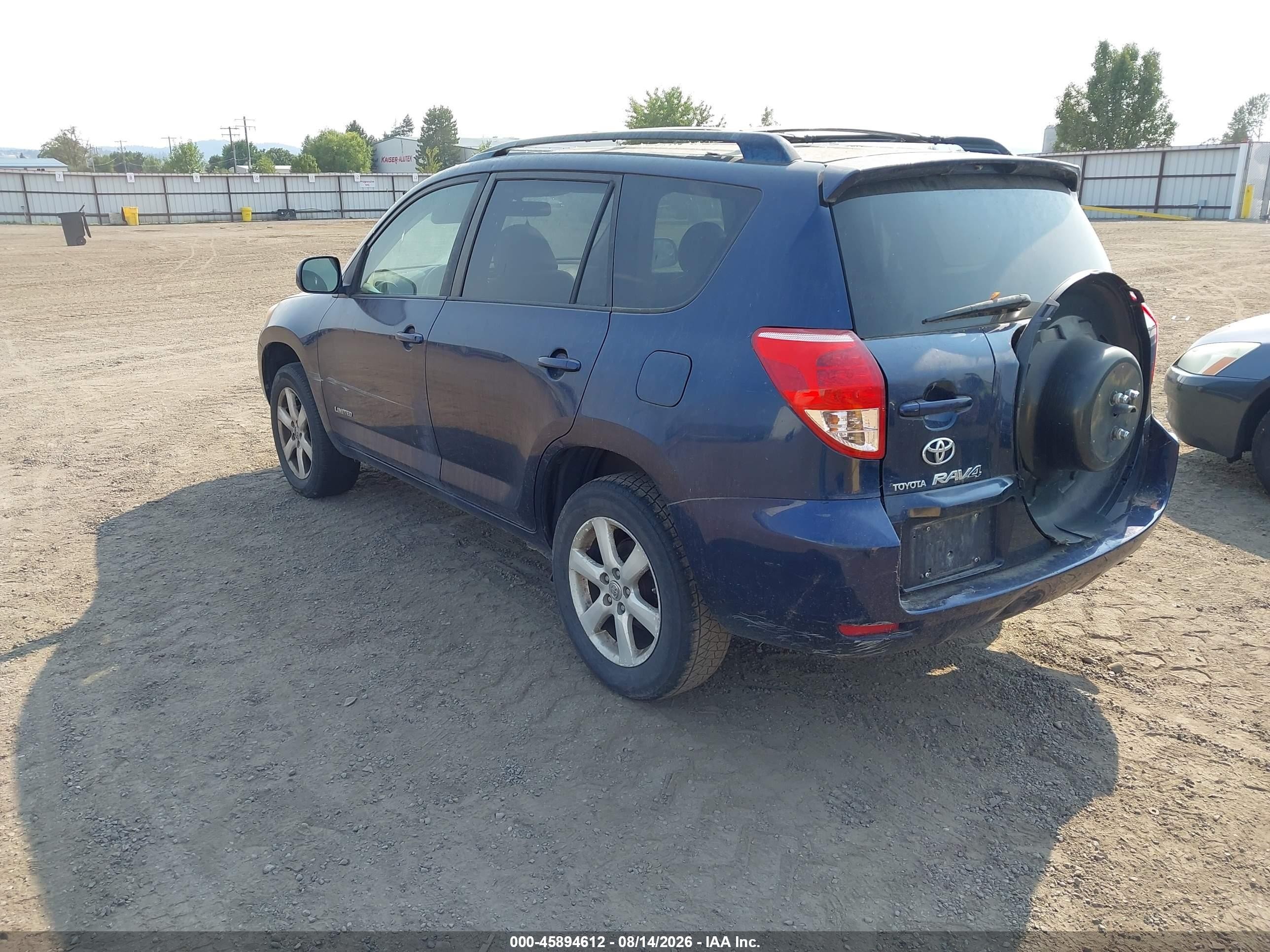 2007 Toyota Rav4 Limited Blue vin: JTMZD31V675053323