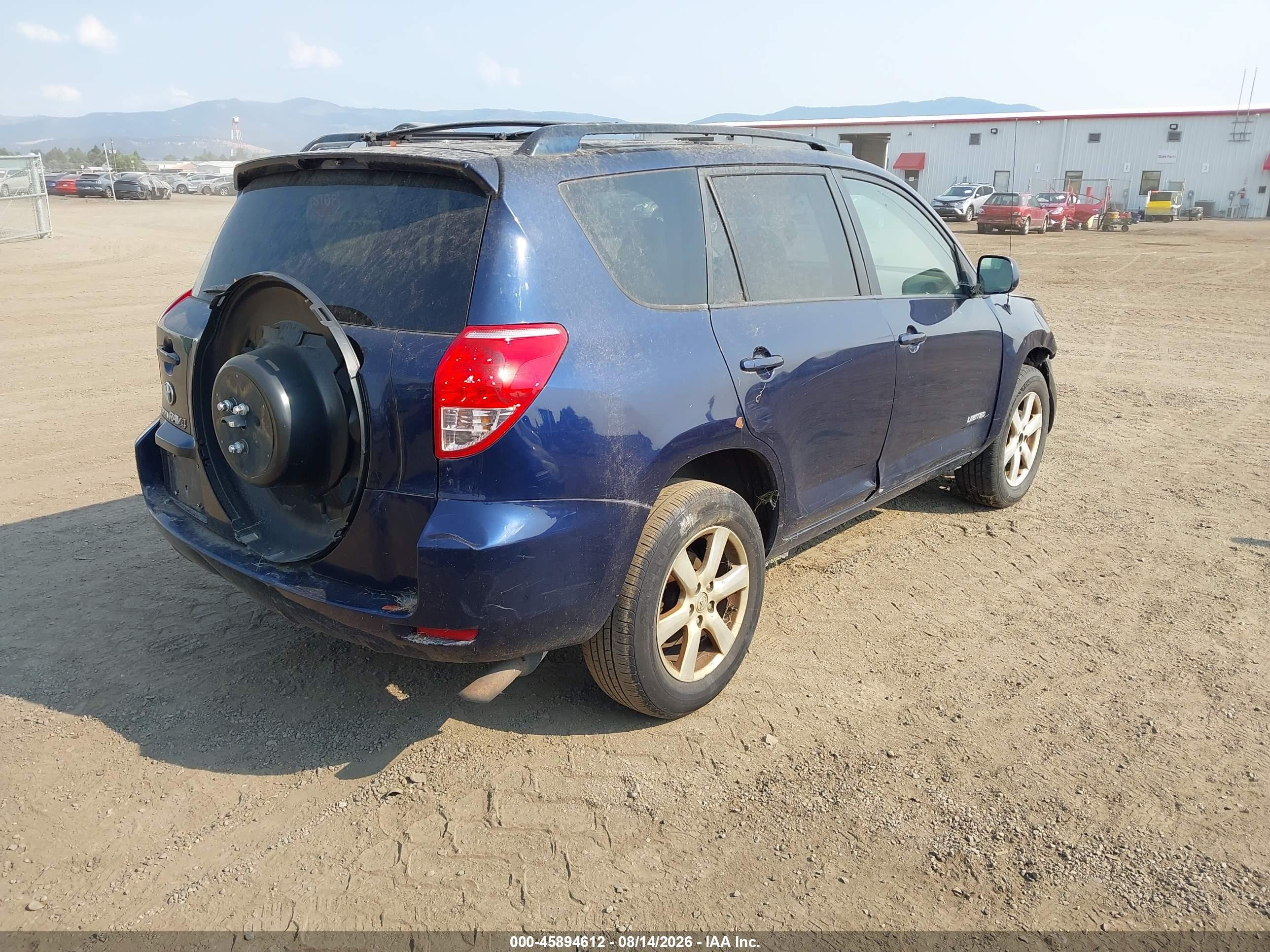 2007 Toyota Rav4 Limited Blue vin: JTMZD31V675053323