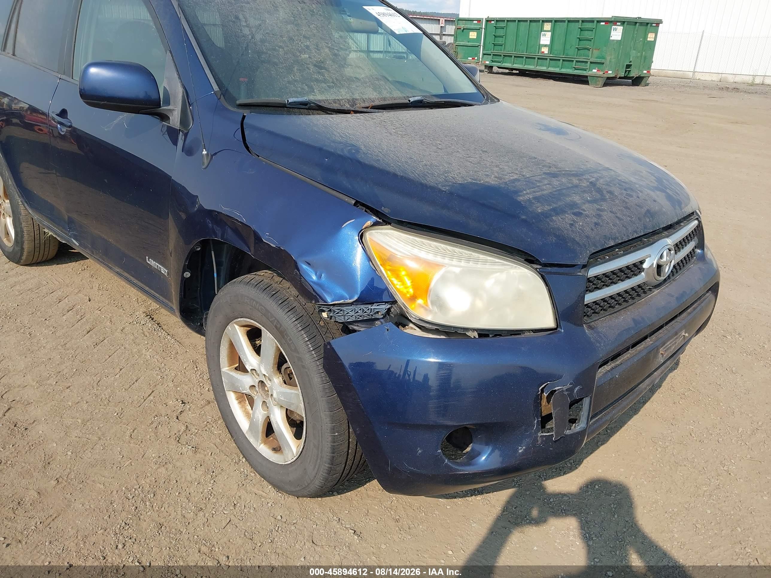 2007 Toyota Rav4 Limited Blue vin: JTMZD31V675053323