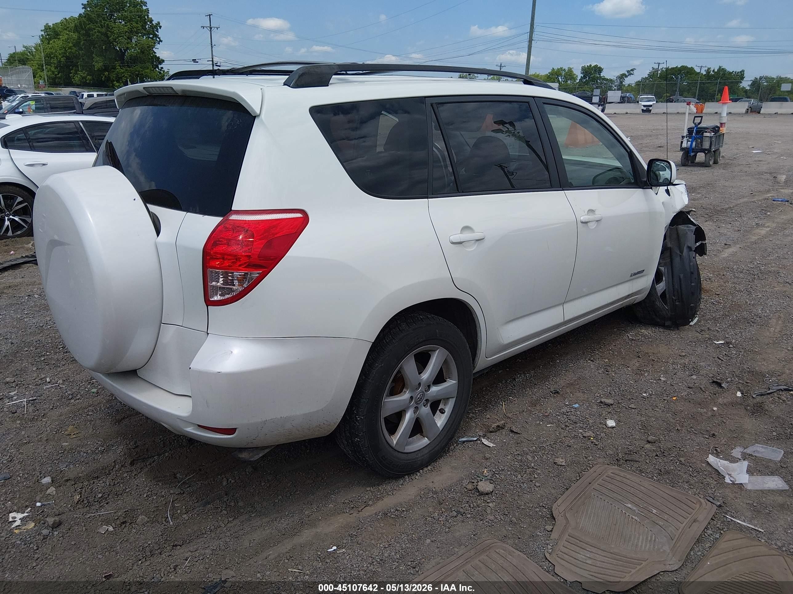 2008 Toyota Rav4 Limited White vin: JTMZD31V685104305