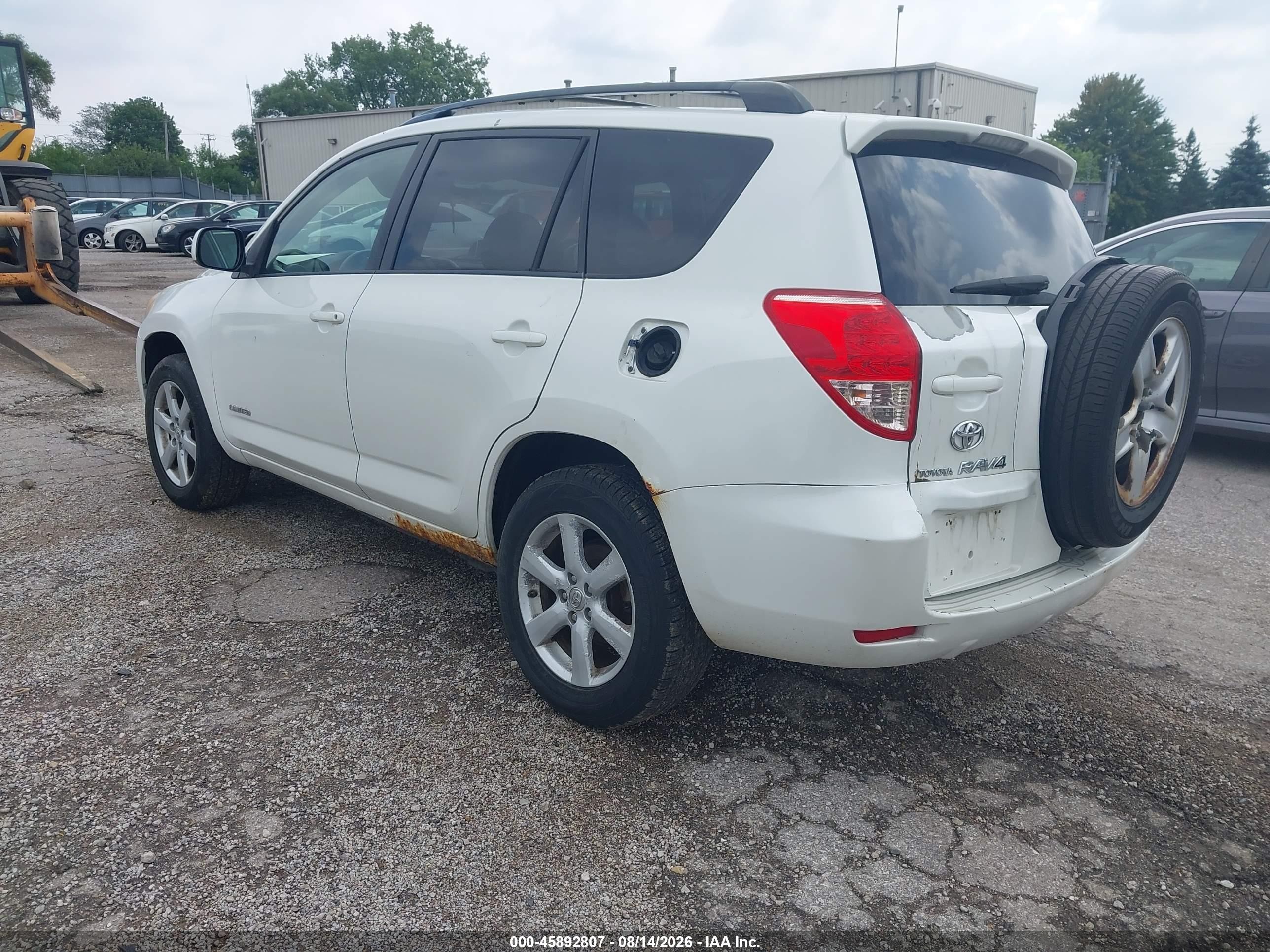 2007 Toyota Rav4 Limited White vin: JTMZD31V775050768