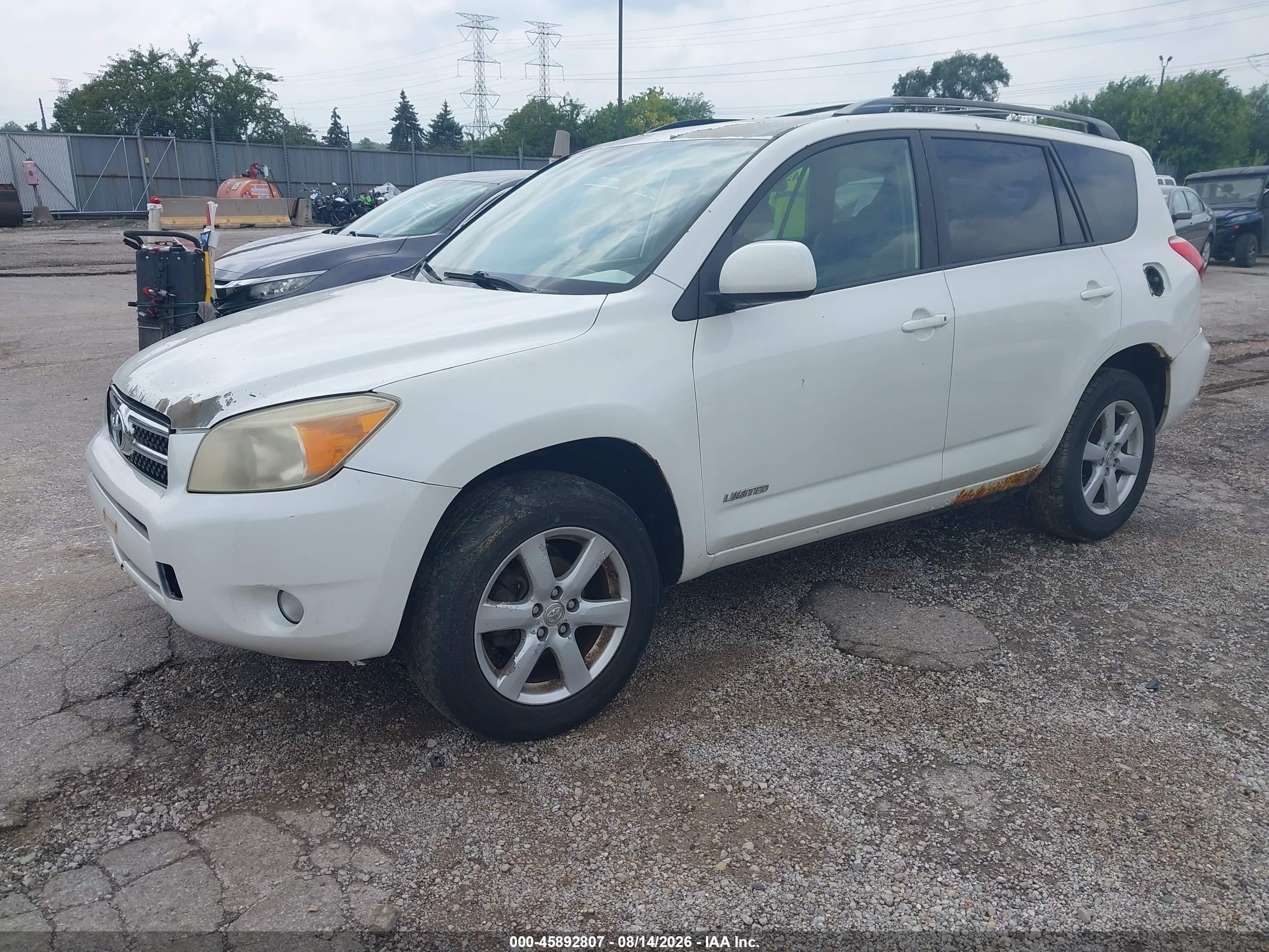 2007 Toyota Rav4 Limited White vin: JTMZD31V775050768