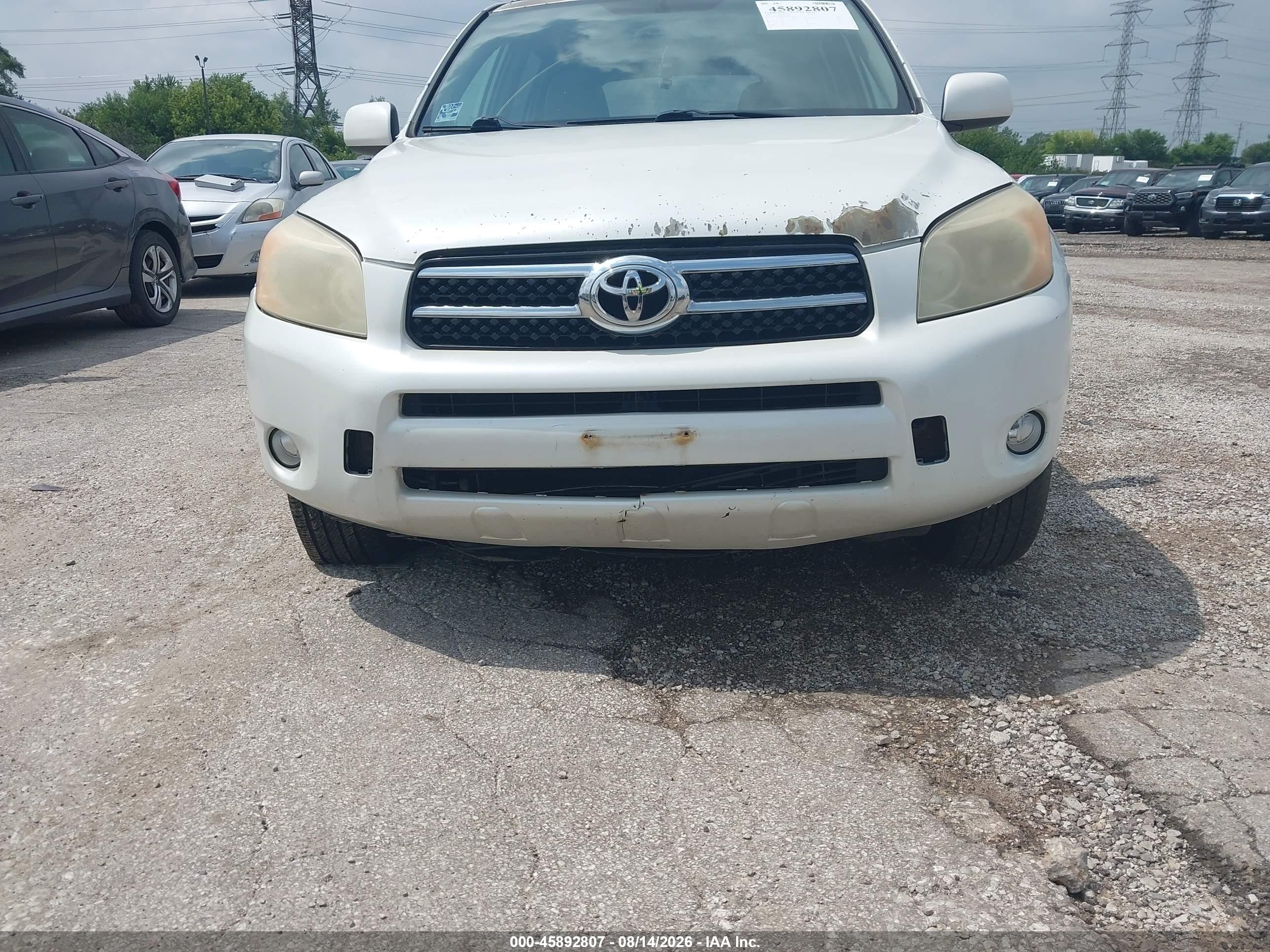 2007 Toyota Rav4 Limited White vin: JTMZD31V775050768