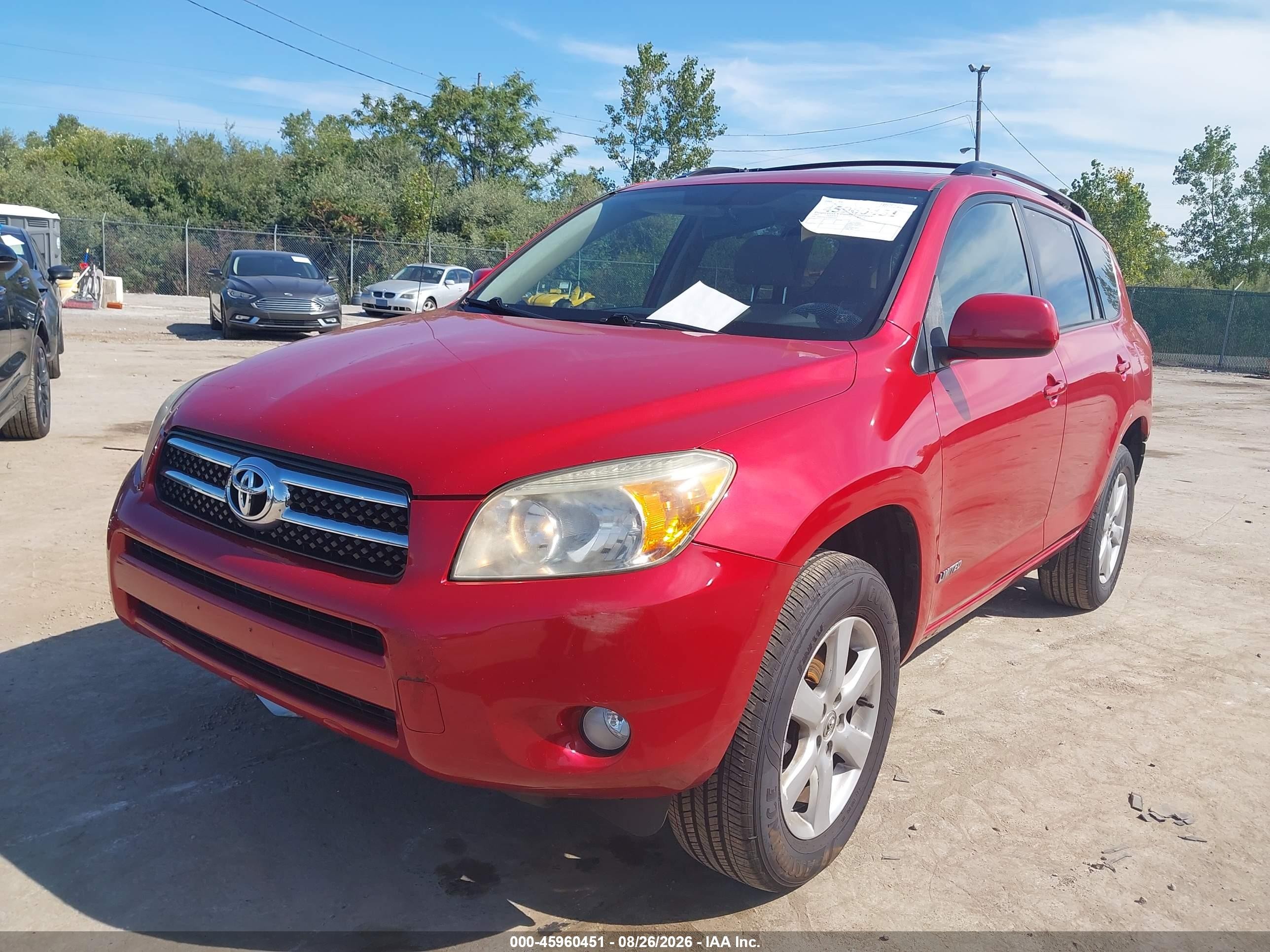2007 Toyota Rav4 Limited Красный vin: JTMZD31V776046343