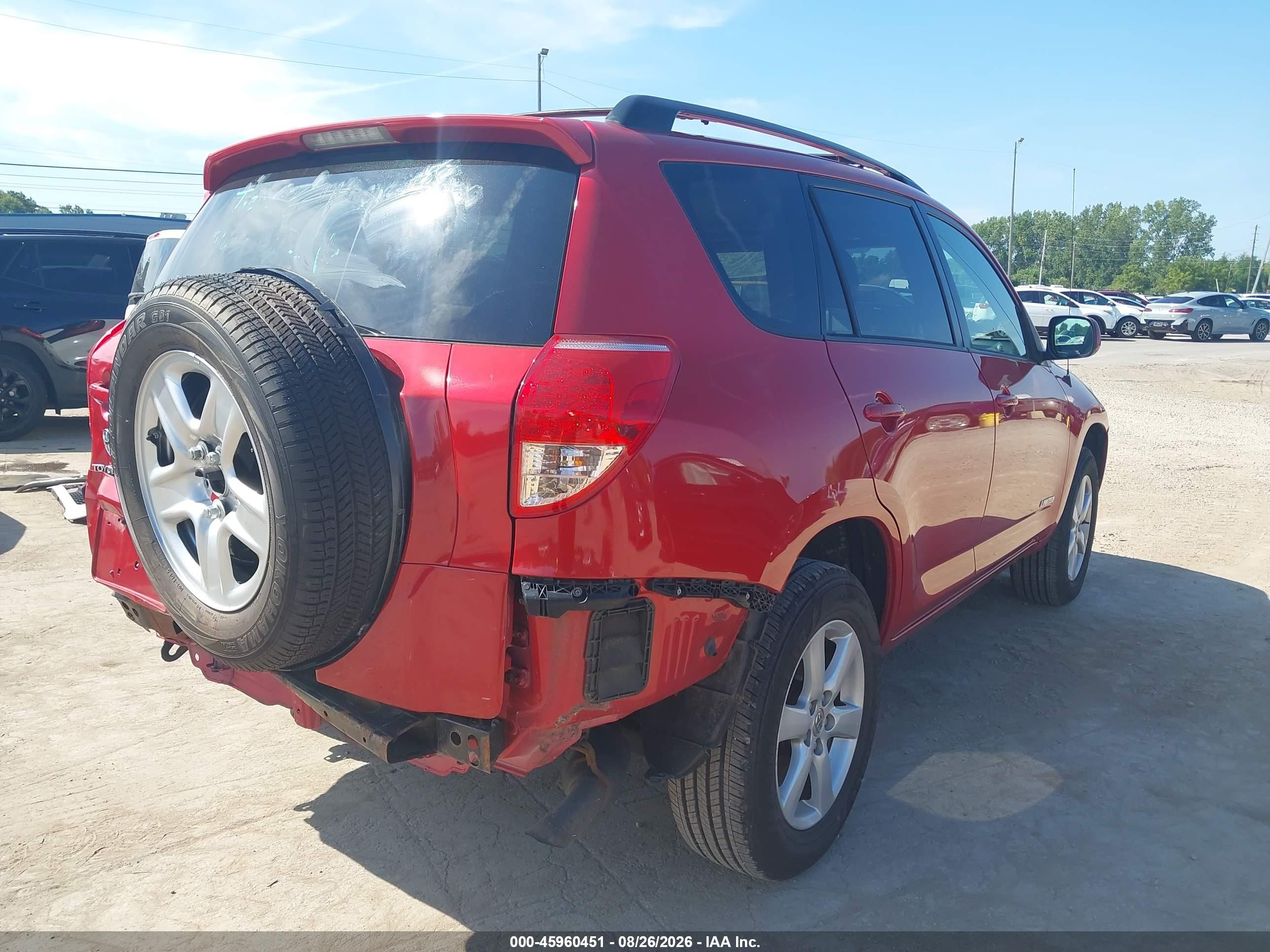 2007 Toyota Rav4 Limited Красный vin: JTMZD31V776046343
