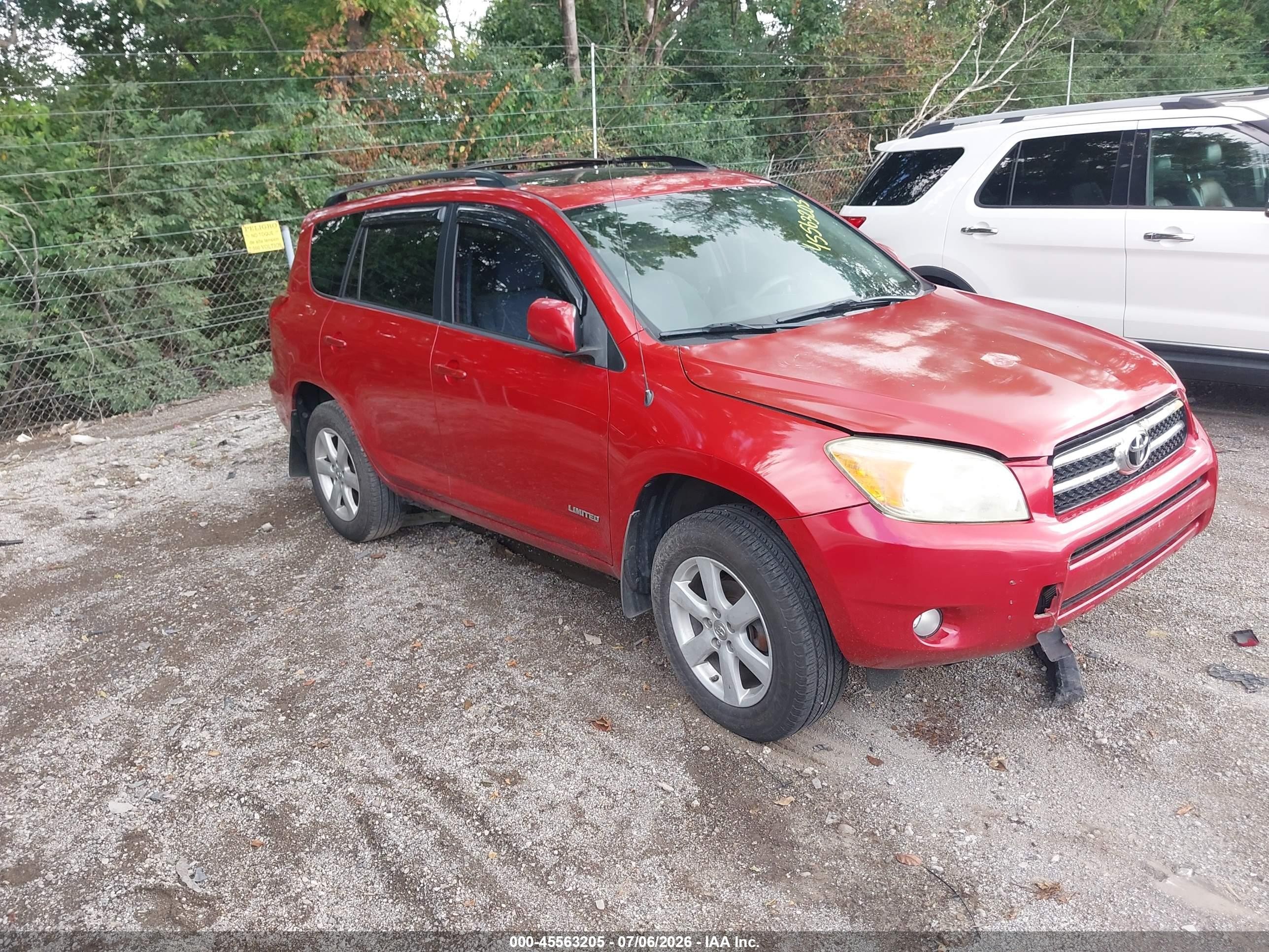 2008 Toyota Rav4 Limited Red vin: JTMZD31V785099695