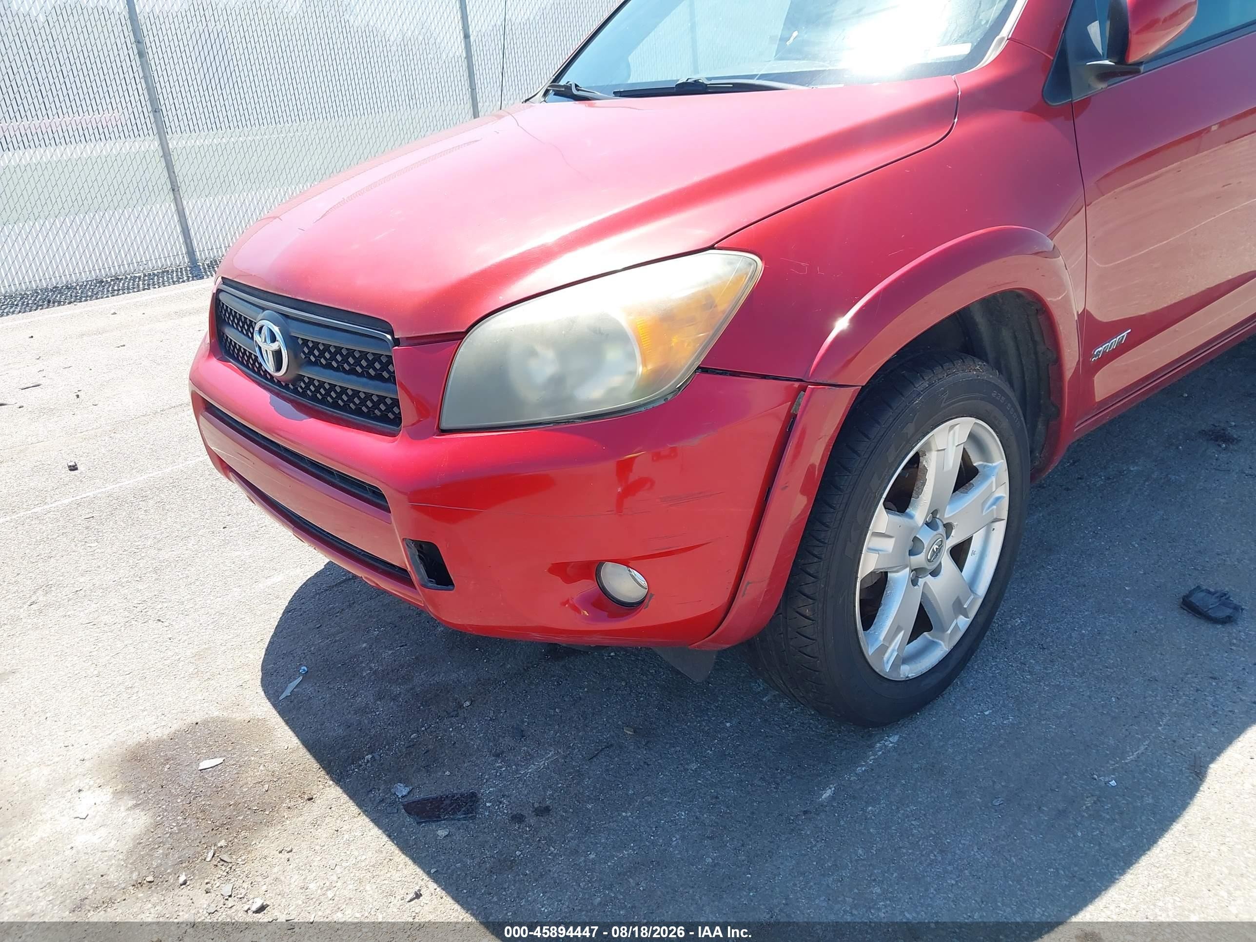 2008 Toyota Rav4 Sport Red vin: JTMZD32V085080338