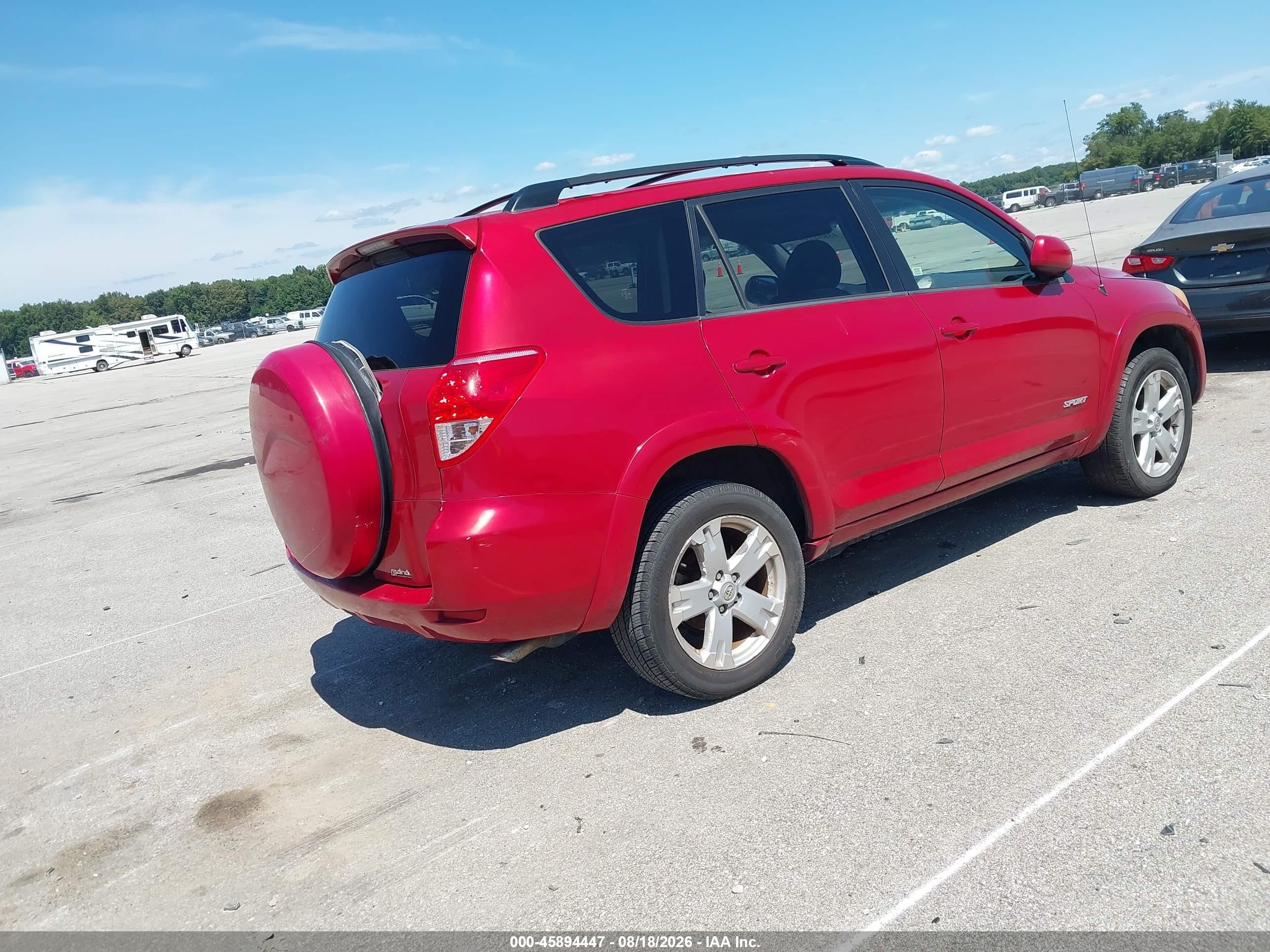 2008 Toyota Rav4 Sport Red vin: JTMZD32V085080338