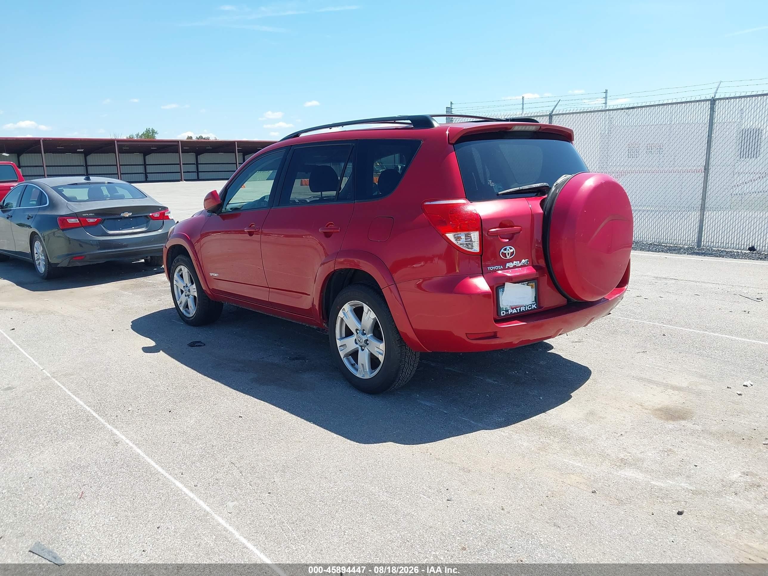 2008 Toyota Rav4 Sport Red vin: JTMZD32V085080338