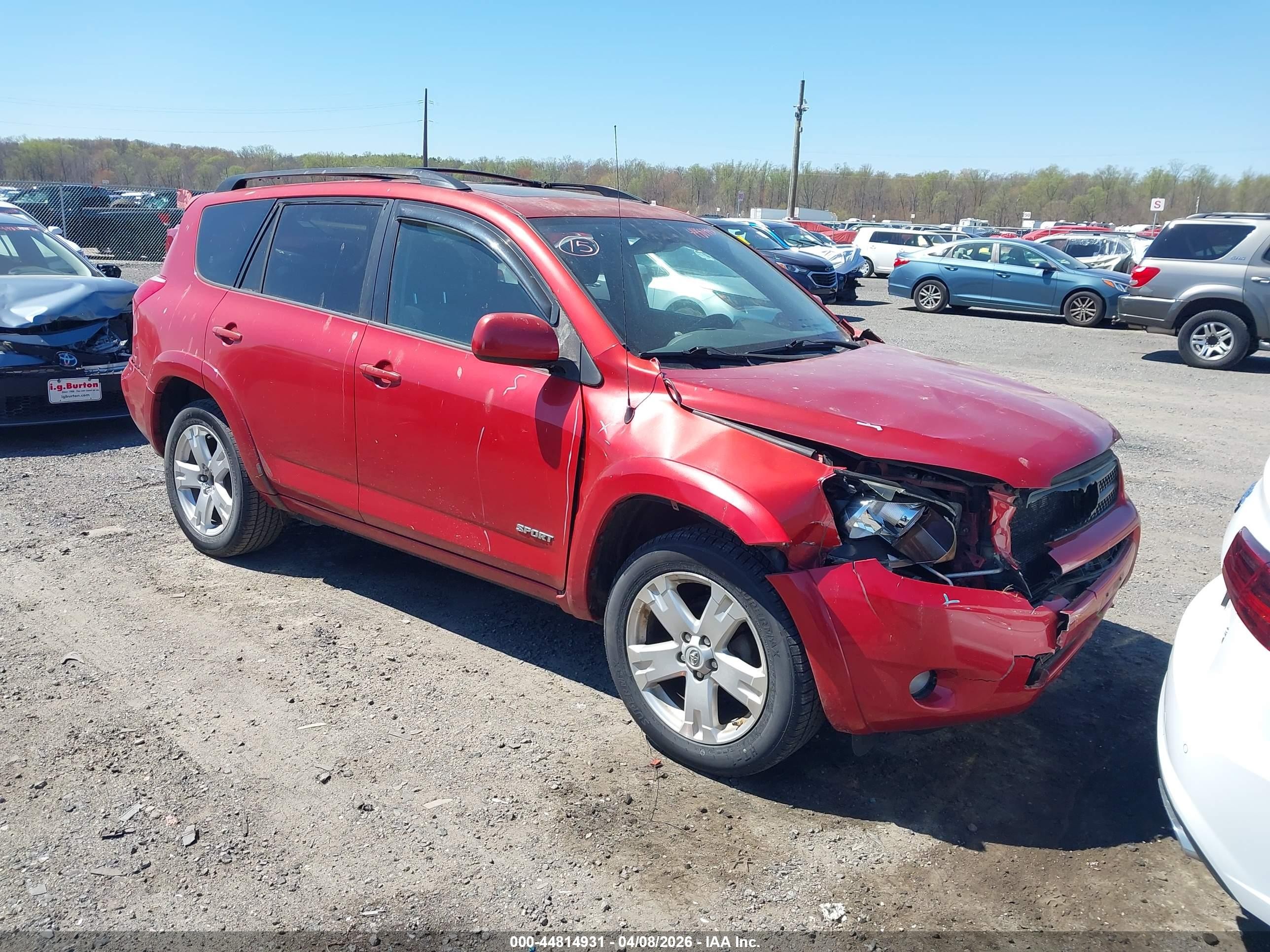 2007 Toyota Rav4 Sport Red vin: JTMZD32V275054824