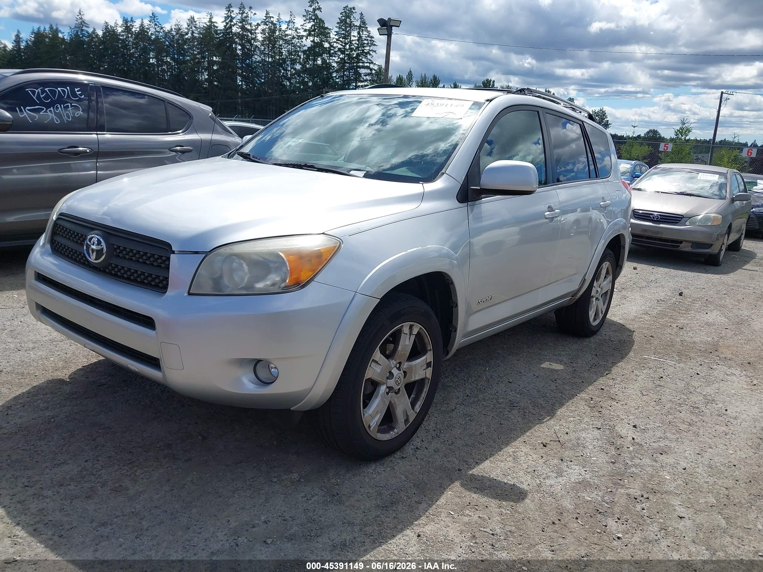 2007 Toyota Rav4 Sport Silver vin: JTMZD32V376043101