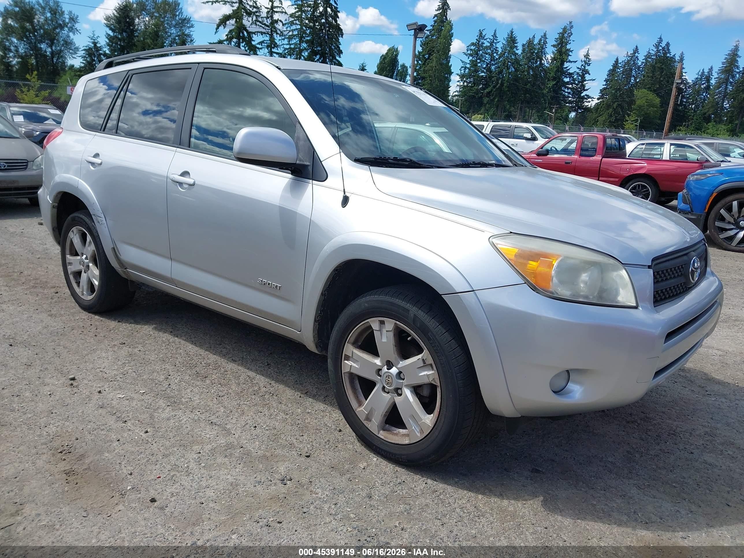 2007 Toyota Rav4 Sport Silver vin: JTMZD32V376043101