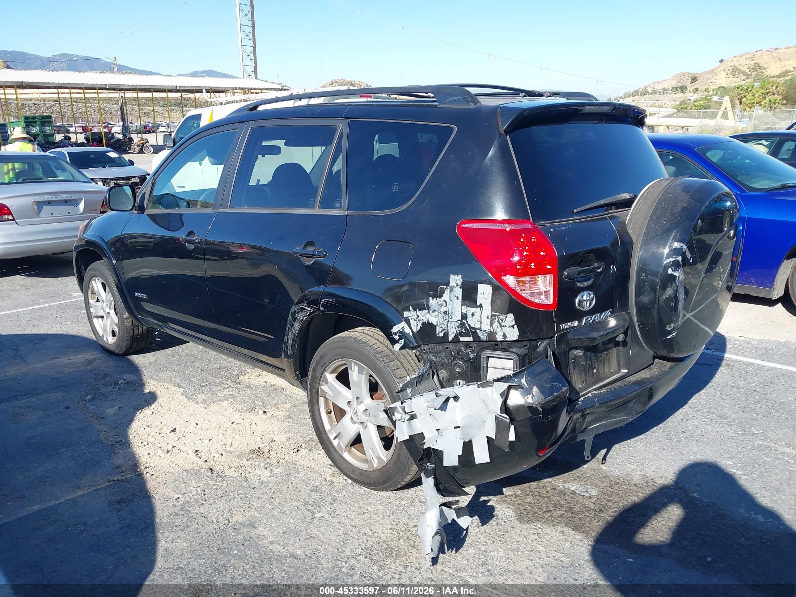 2008 Toyota Rav4 Sport Black vin: JTMZD32V786054913