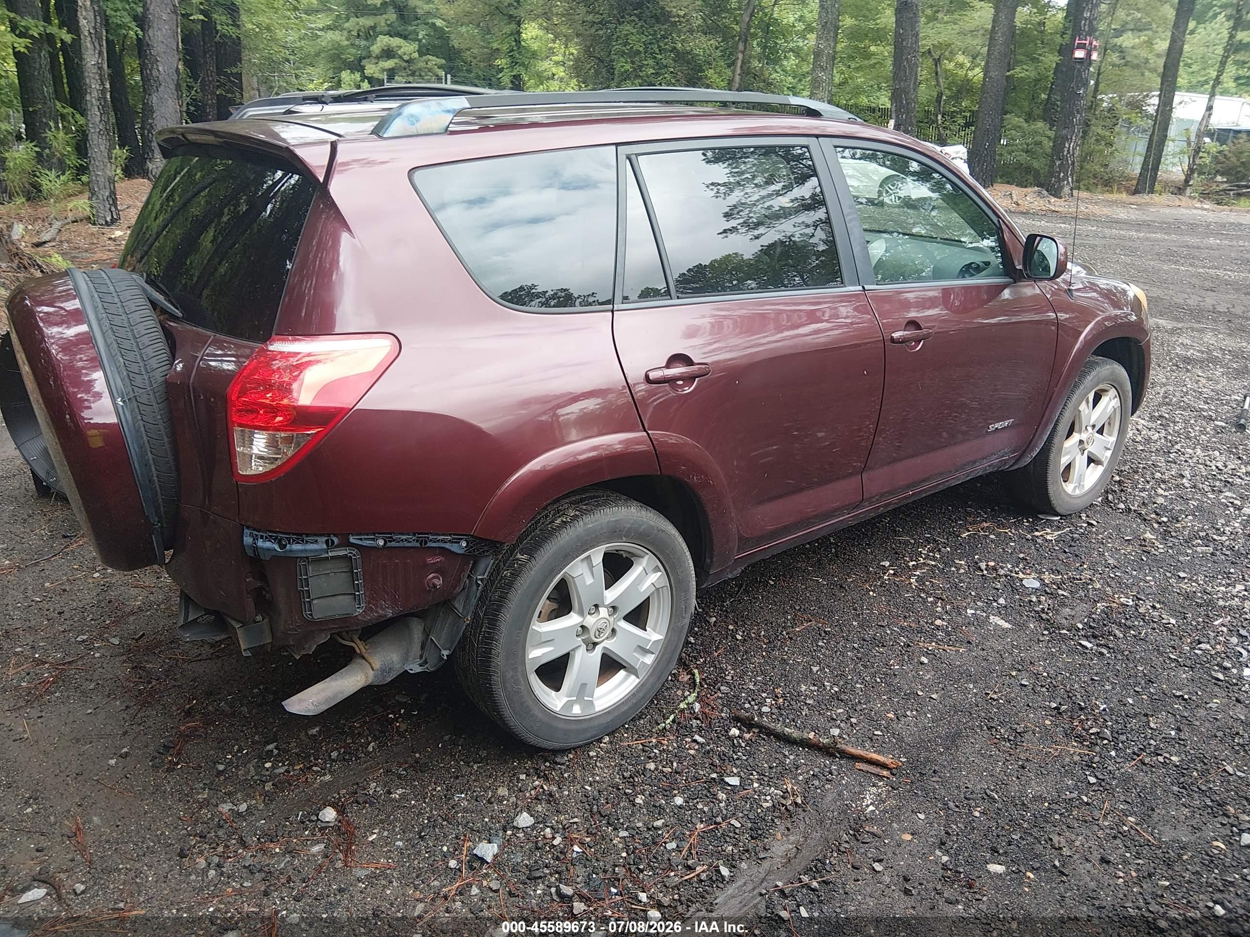 2008 Toyota Rav4 Sport Maroon vin: JTMZD32V786072456