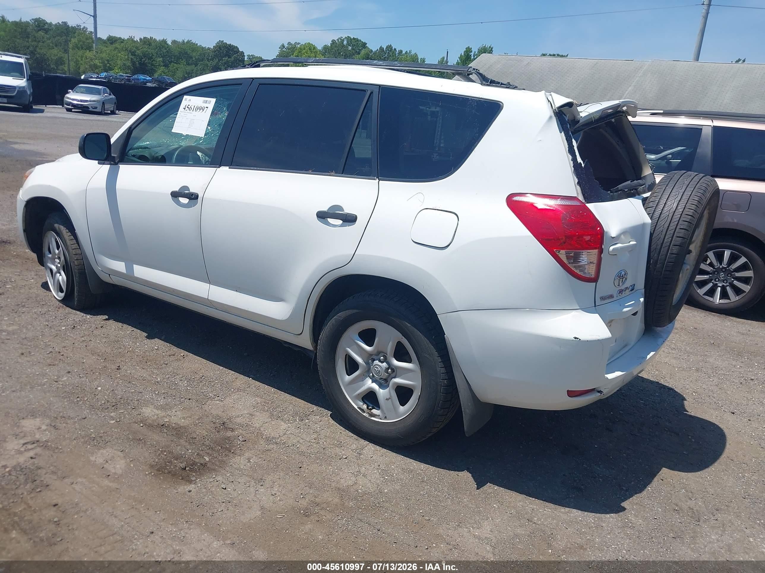 2007 Toyota Rav4 White vin: JTMZD33V075058014