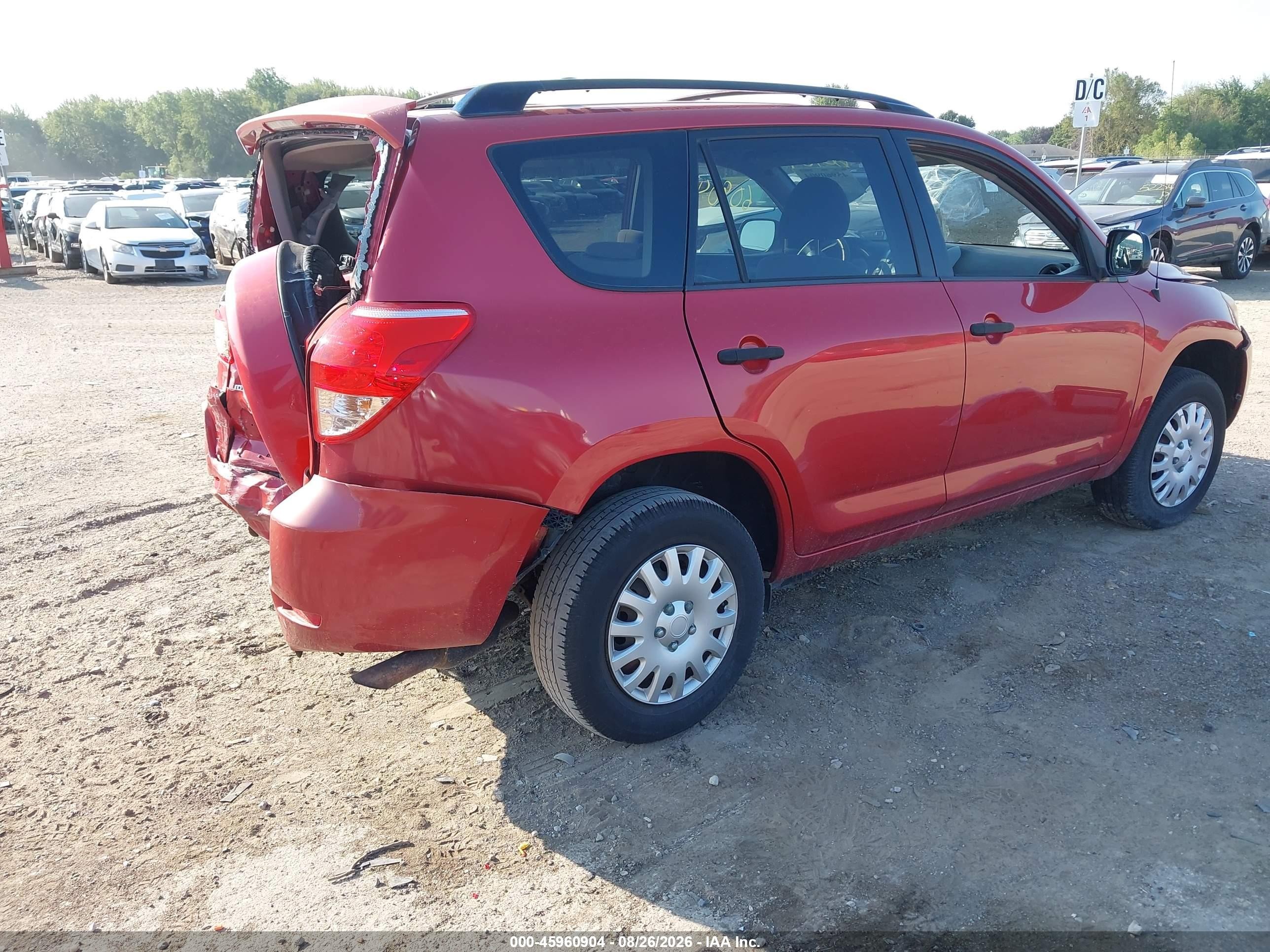 2008 Toyota Rav4   Red vin: JTMZD33V085100537