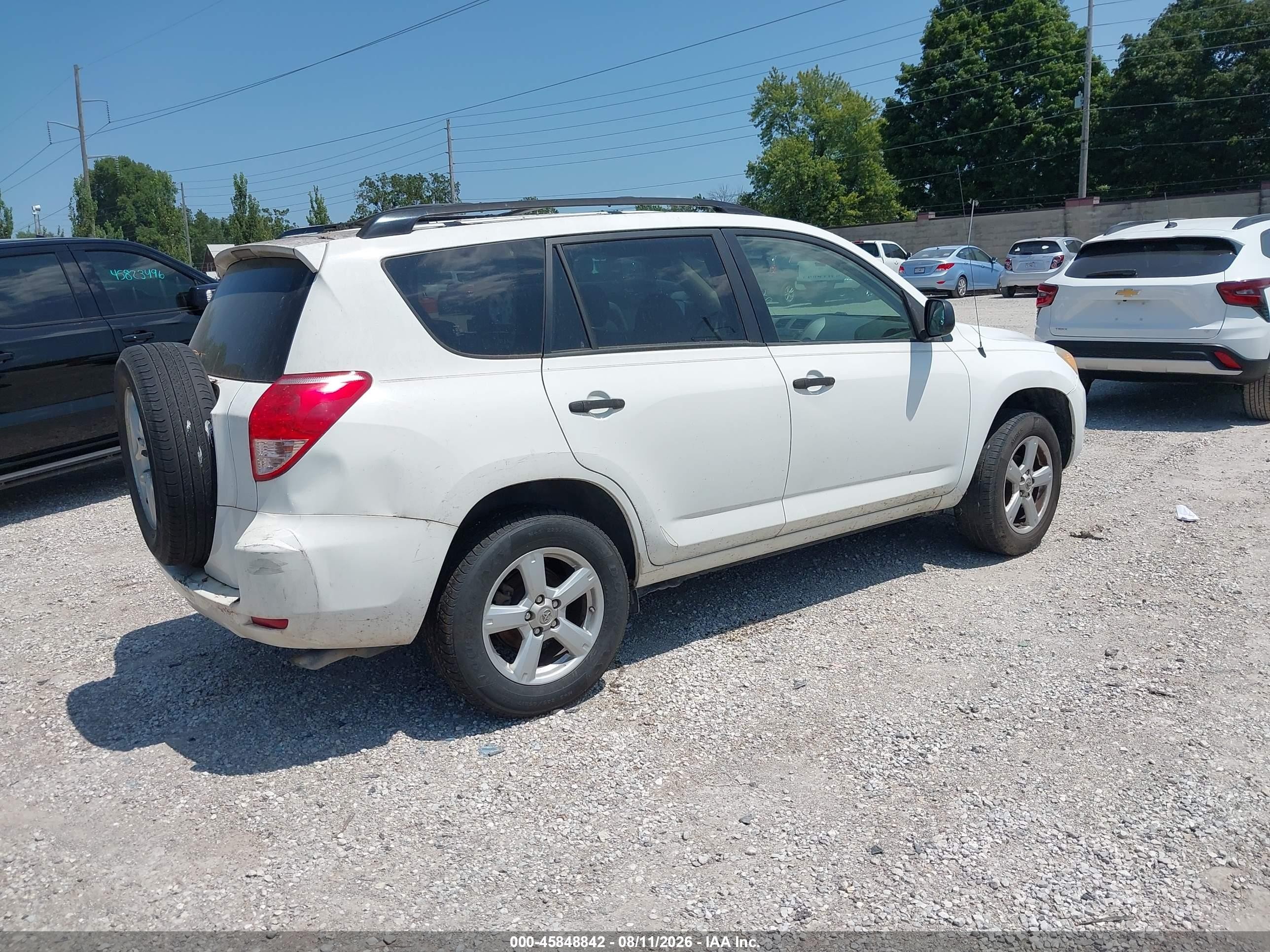 2008 Toyota Rav4   White vin: JTMZD33V086065637