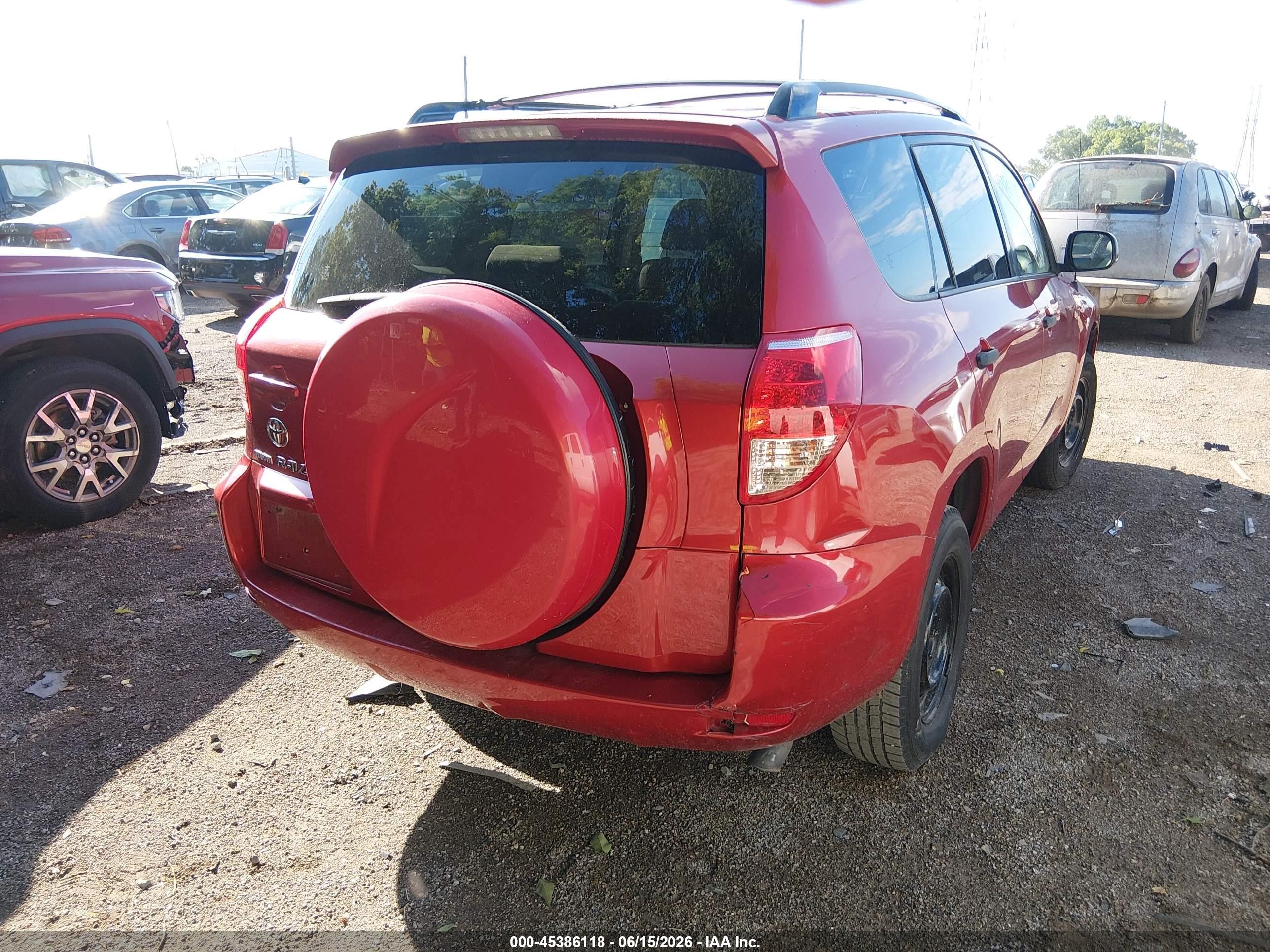2008 Toyota Rav4   Red vin: JTMZD33V086080963