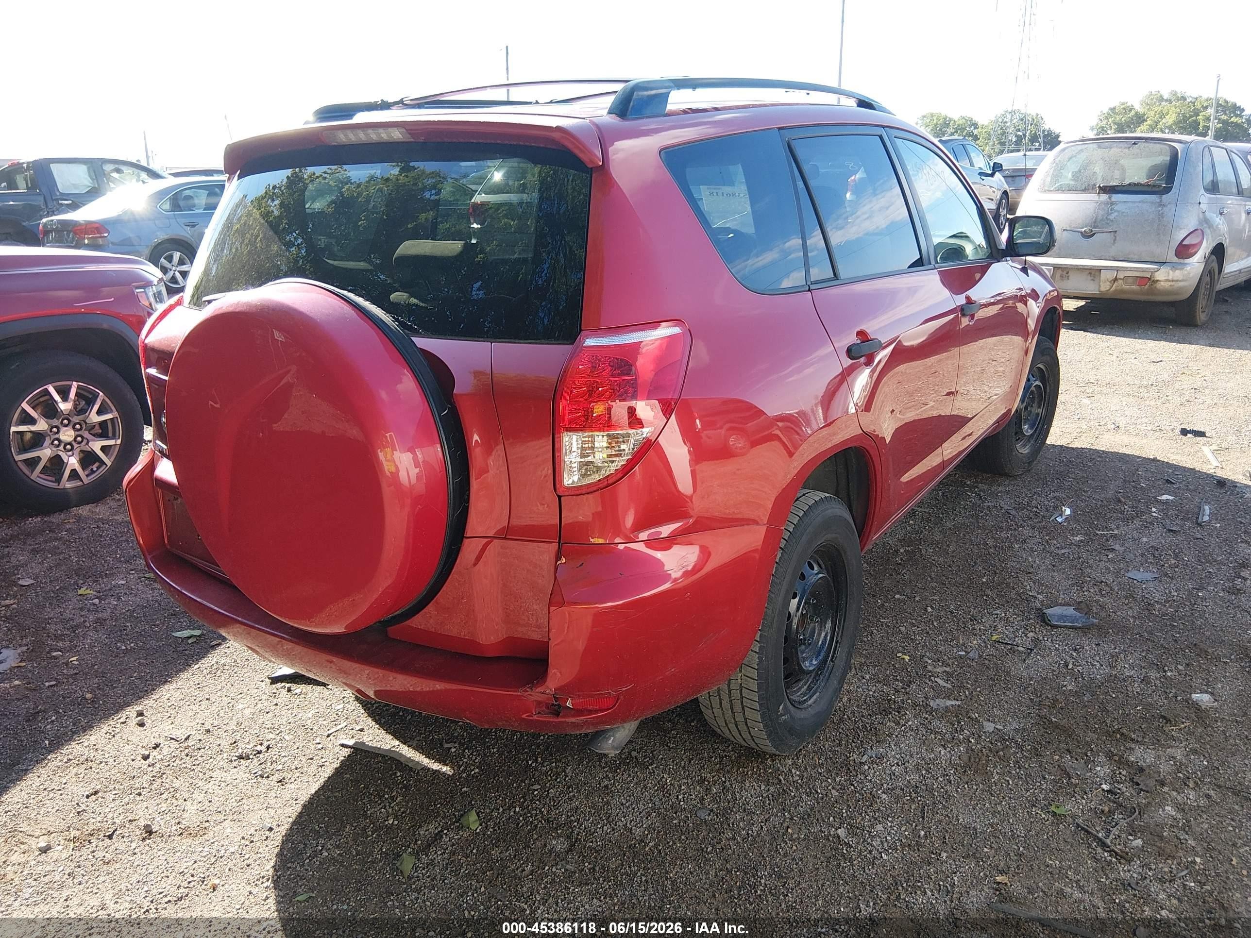 2008 Toyota Rav4   Red vin: JTMZD33V086080963
