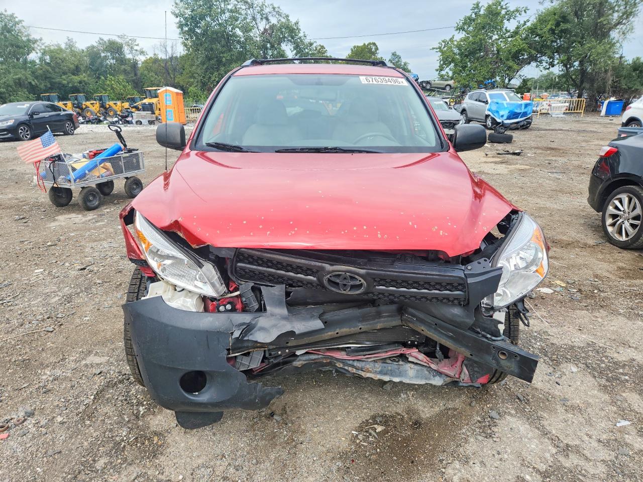 2007 Toyota Rav4 Base Red vin: JTMZD33V175046678