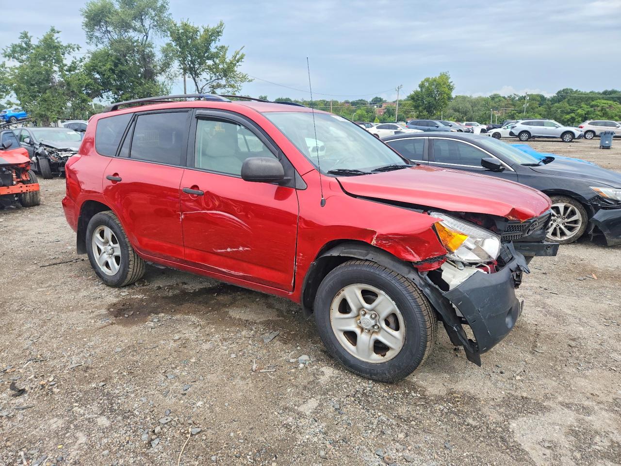2007 Toyota Rav4 Base Red vin: JTMZD33V175046678