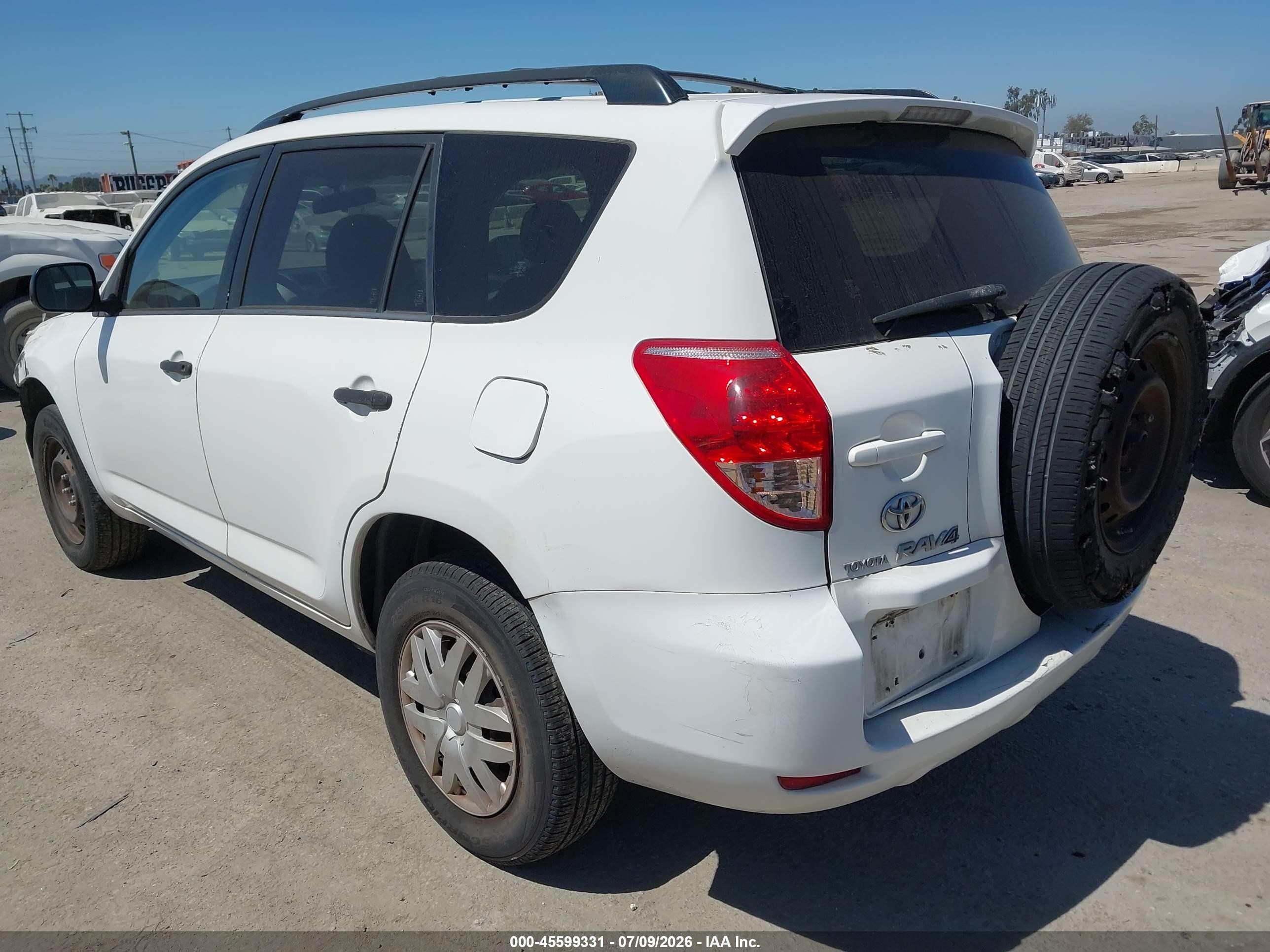 2007 Toyota Rav4   White vin: JTMZD33V275038766