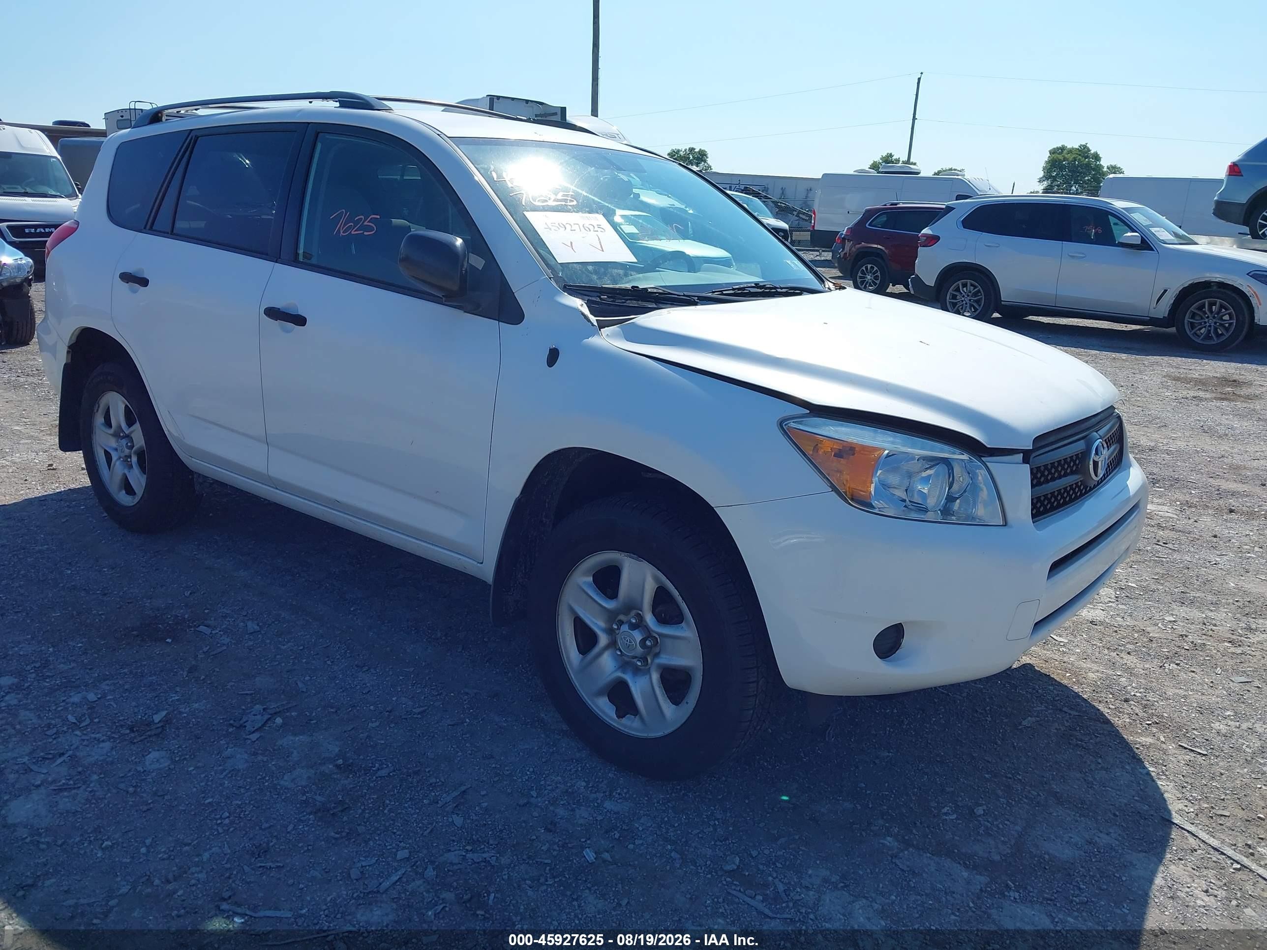 2008 Toyota Rav4   White vin: JTMZD33V385101200