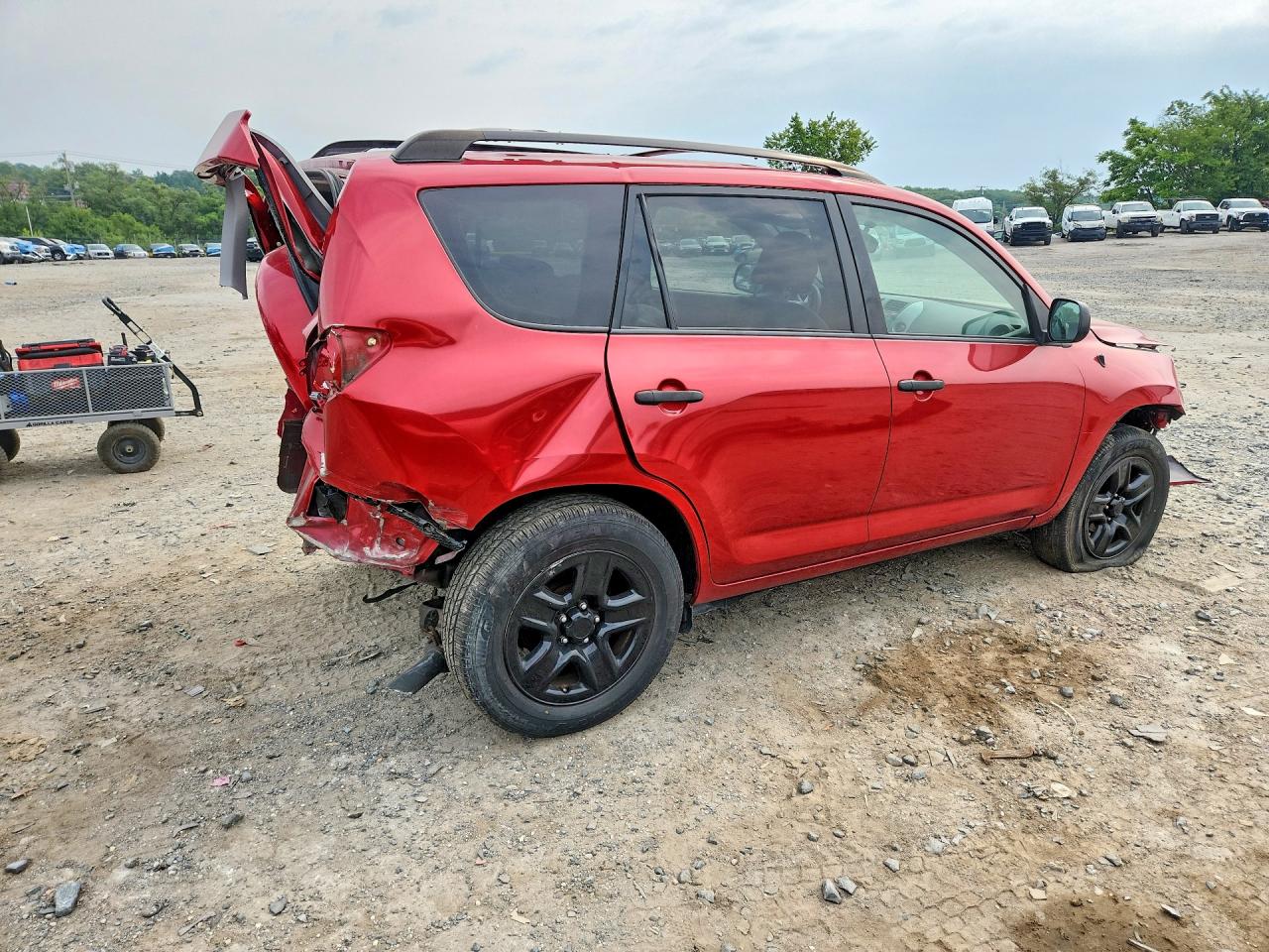 2008 Toyota Rav4 Base Red vin: JTMZD33V385108342