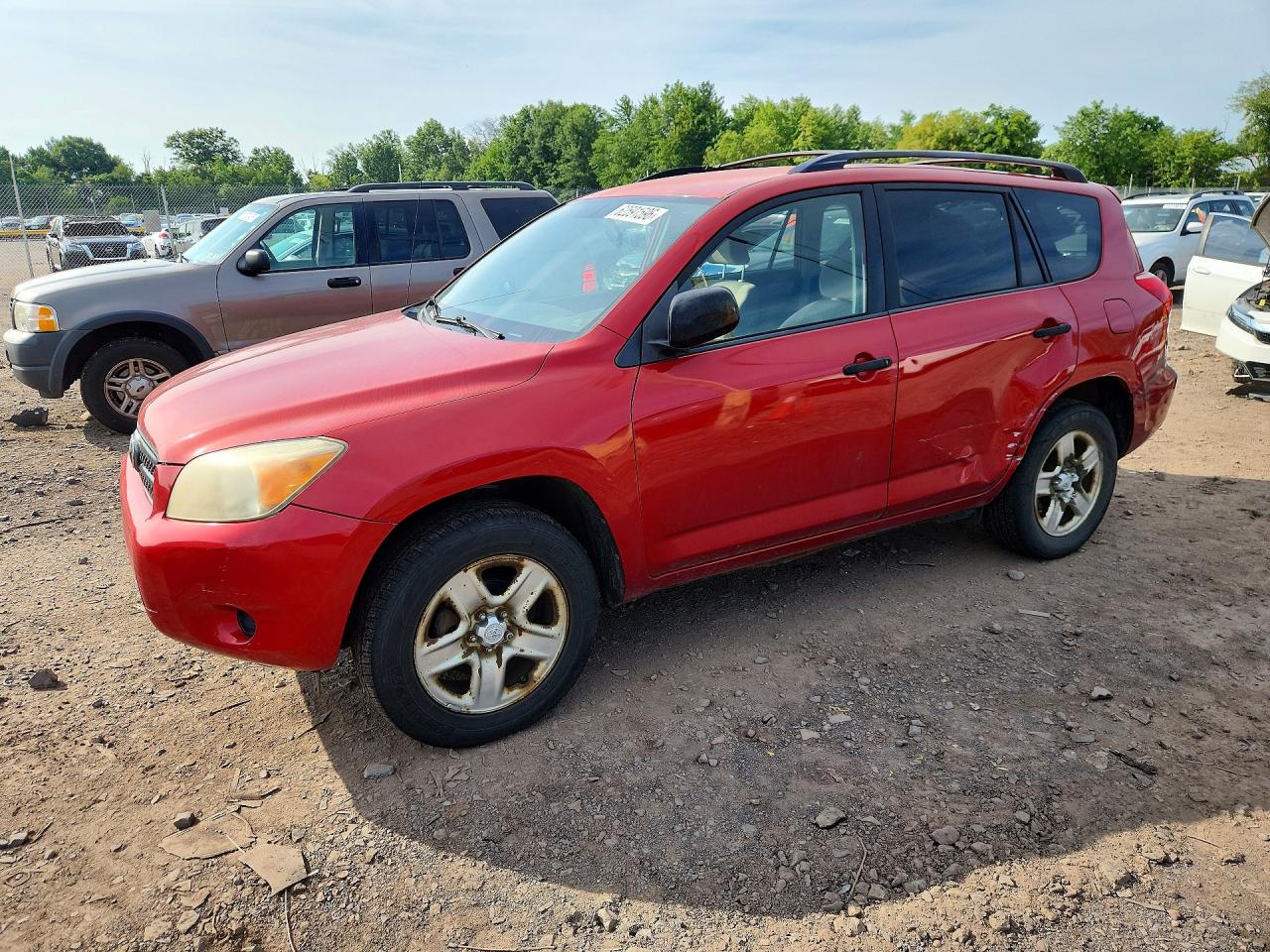 2007 Toyota Rav4 Base Red vin: JTMZD33V476028895