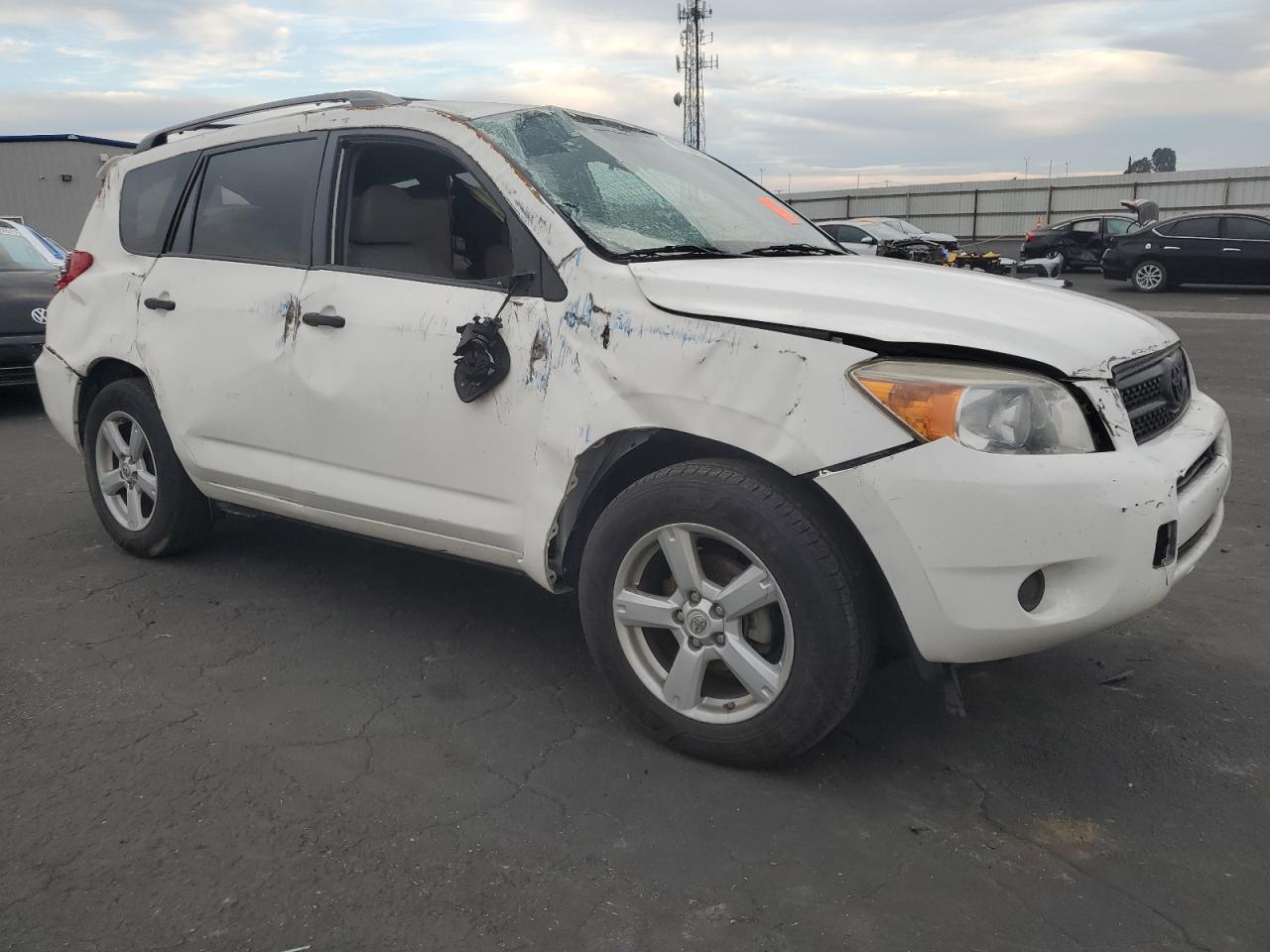 2007 Toyota Rav4 White vin: JTMZD33V875033555