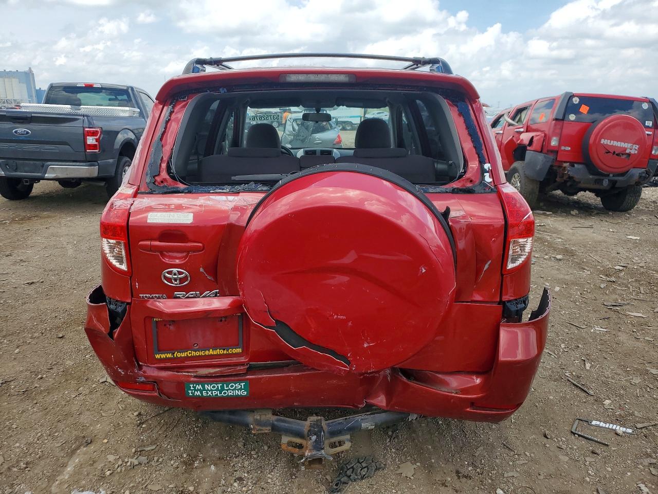 2008 Toyota Rav4 Base Red vin: JTMZD33V886059696