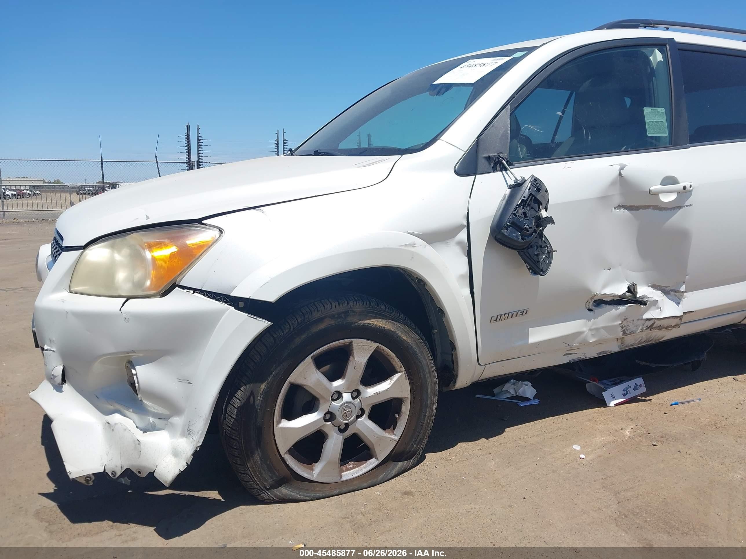 2009 Toyota Rav4 Limited White vin: JTMZF31V595001288