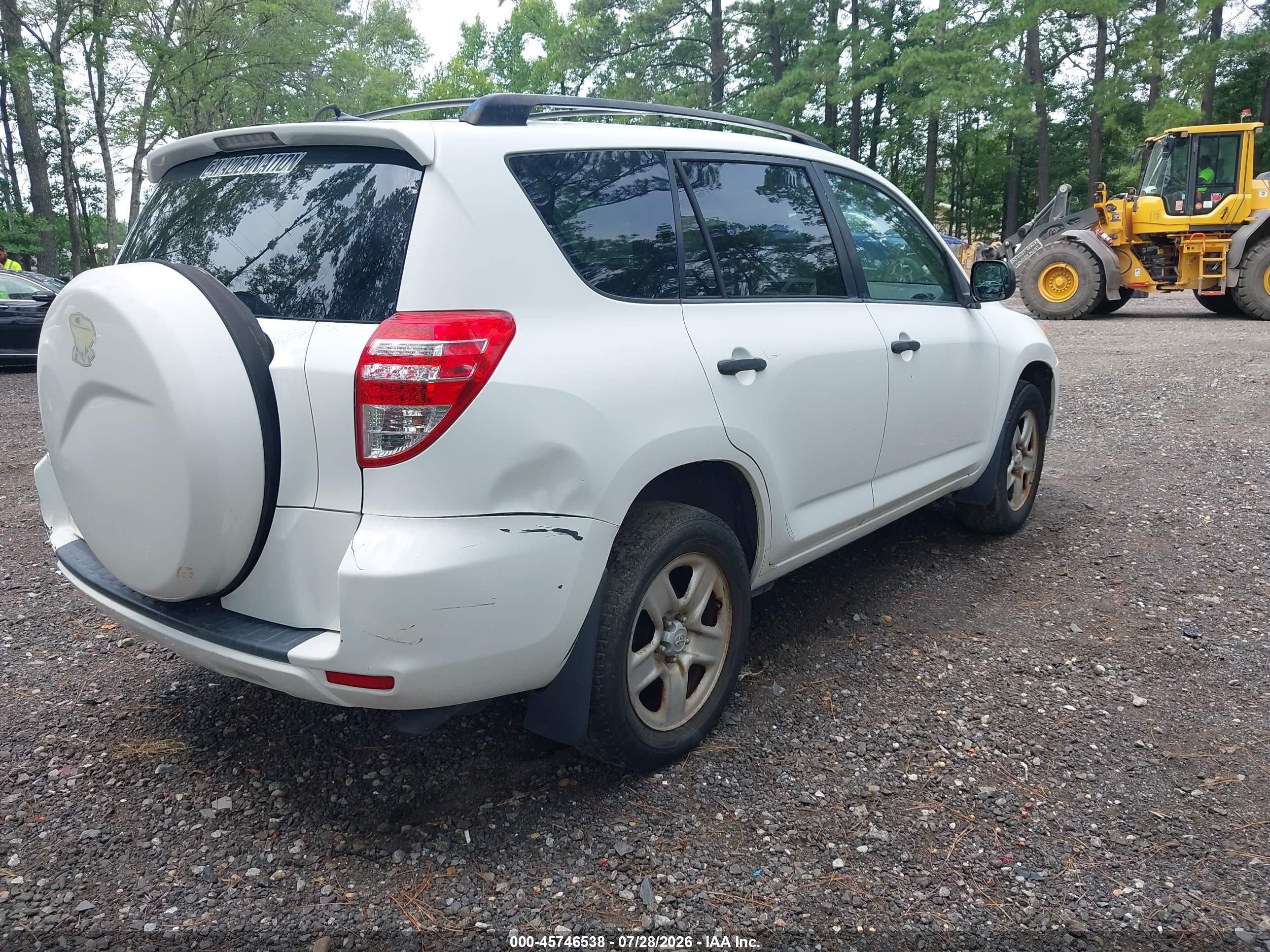 2009 Toyota Rav4   White vin: JTMZF33V99D014435