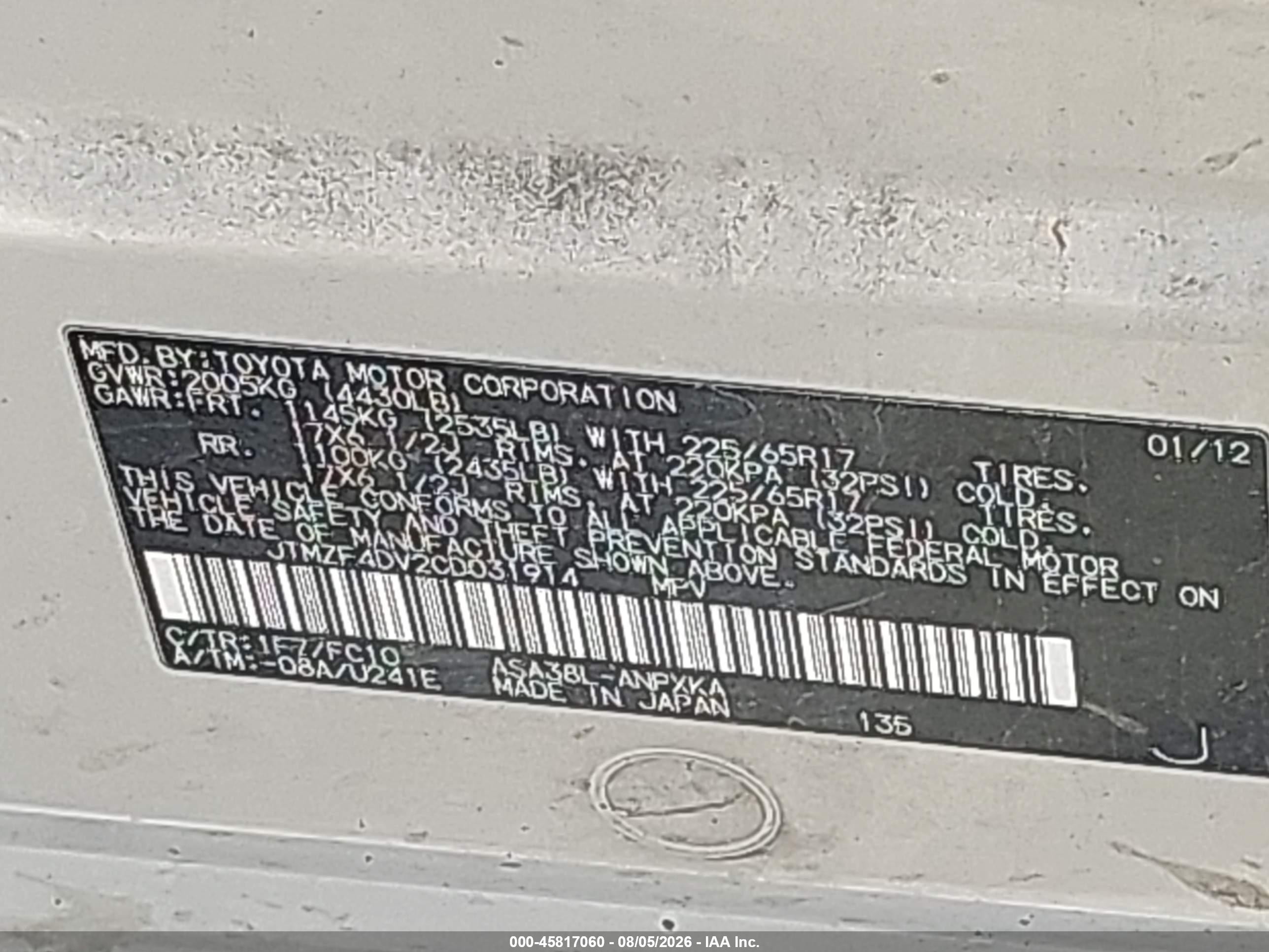 2012 Toyota Rav4   Silver vin: JTMZF4DV2CD031914