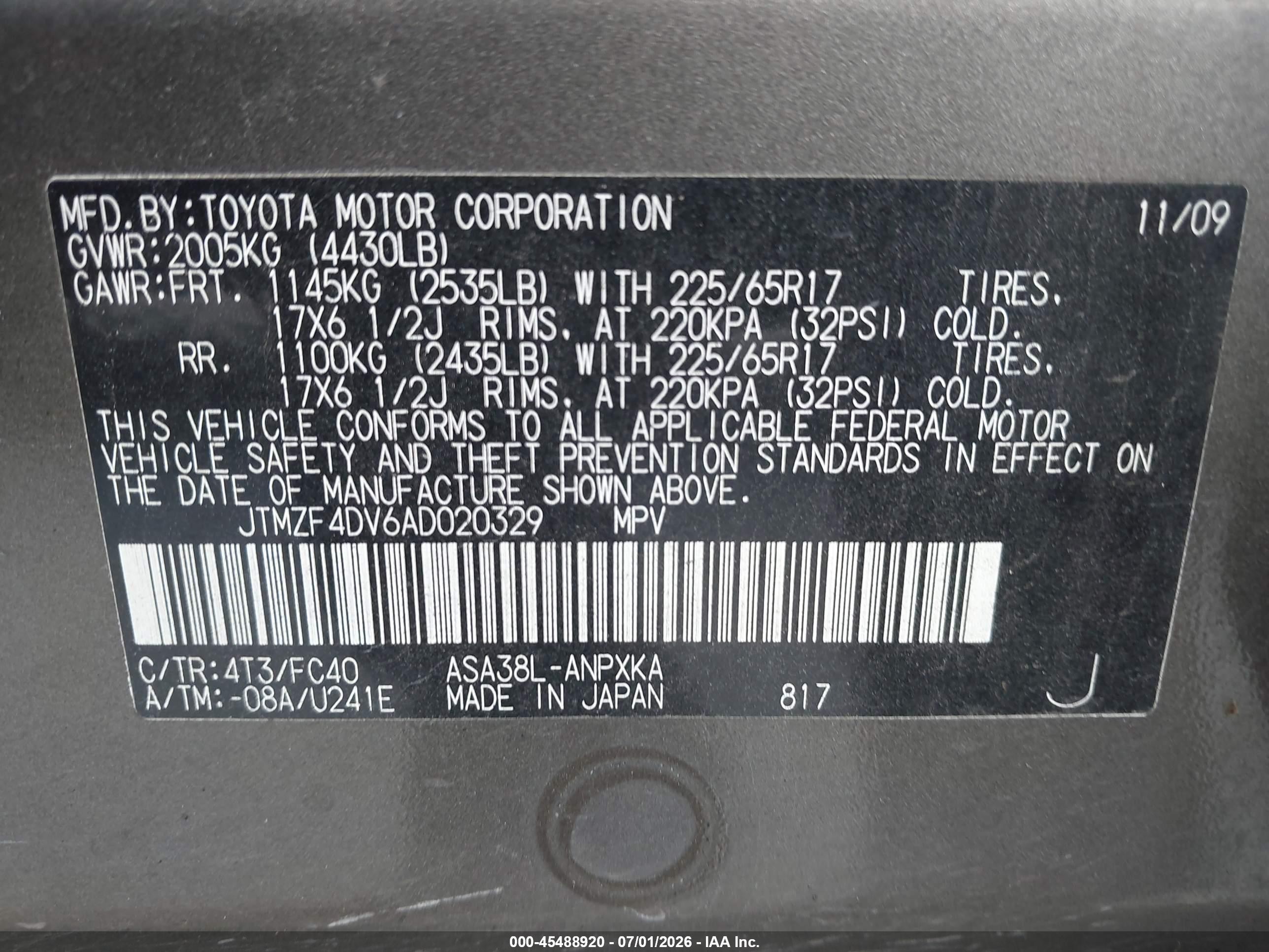 2010 Toyota Rav4   Brown vin: JTMZF4DV6AD020329