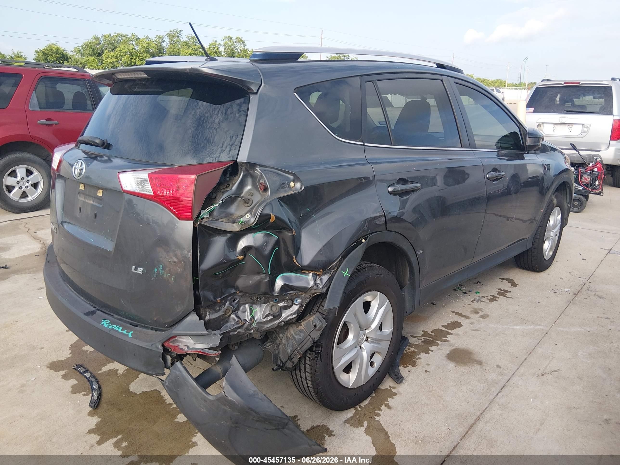 2015 Toyota Rav4 Le Серый vin: JTMZFREV0FJ025773