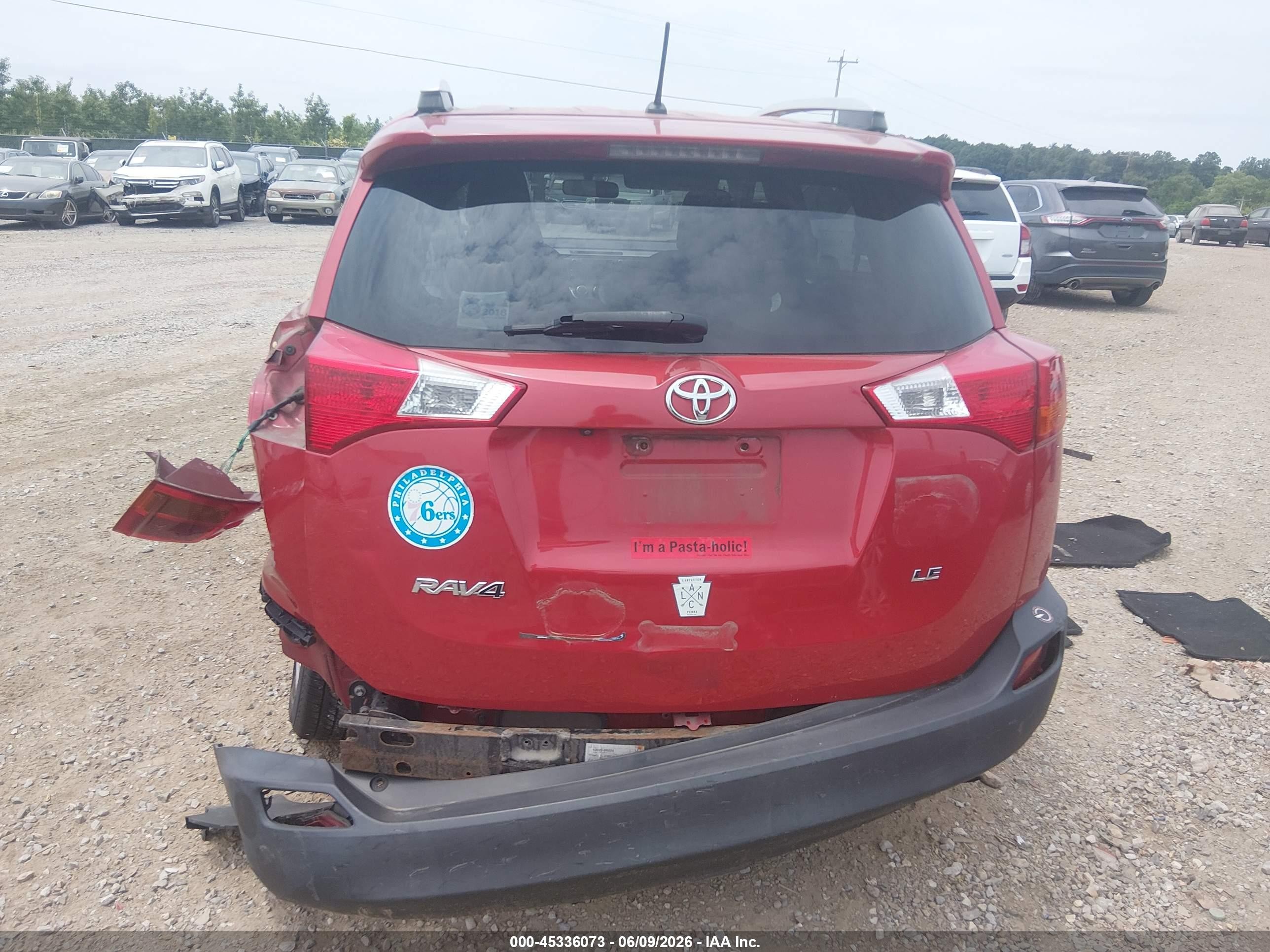 2014 Toyota Rav4 Le Red vin: JTMZFREV1ED041946