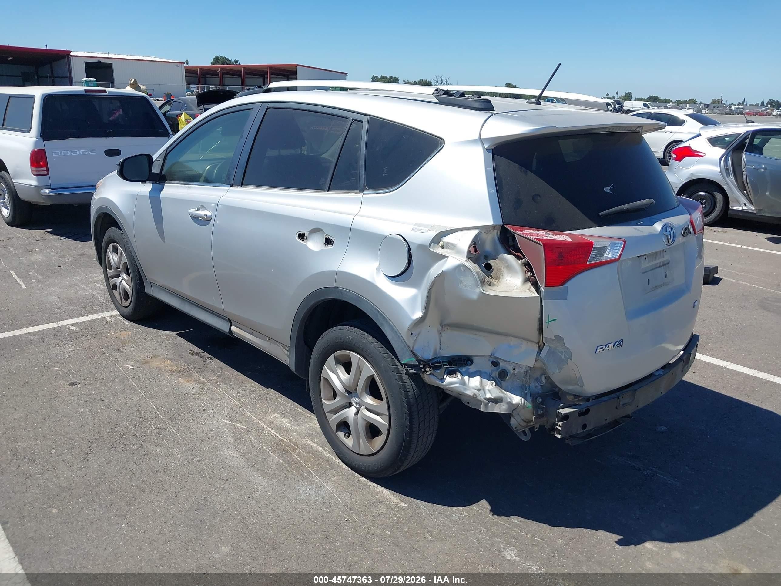 2014 Toyota Rav4 Le Silver vin: JTMZFREV1EJ007765