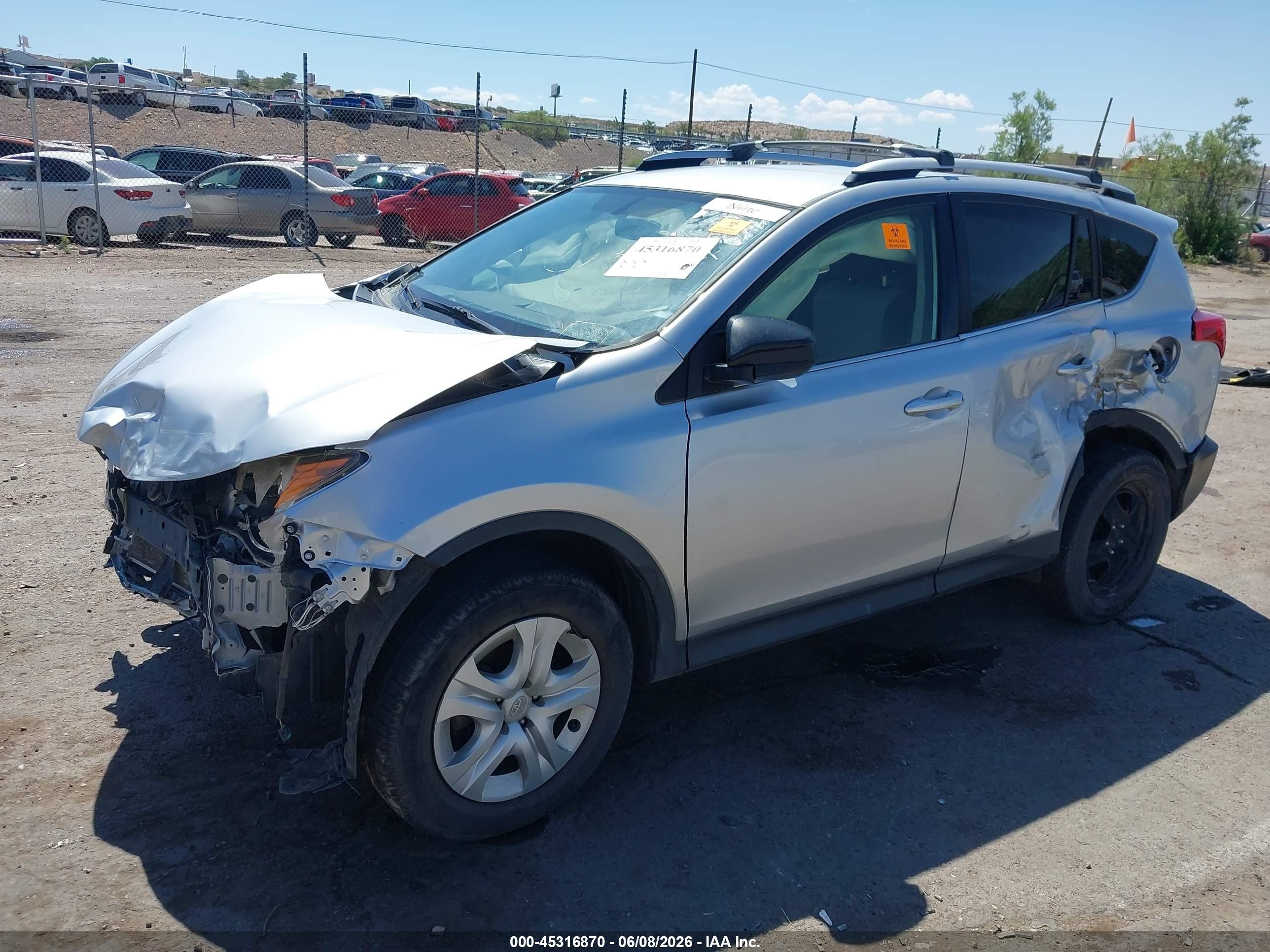 2013 Toyota Rav4 Le Silver vin: JTMZFREV2DD021252