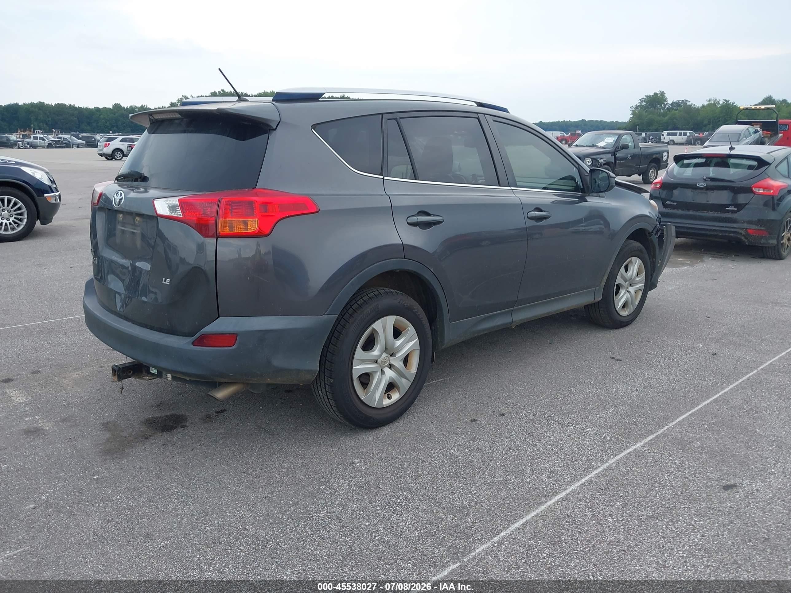 2014 Toyota Rav4 Le Gray vin: JTMZFREV2EJ021478