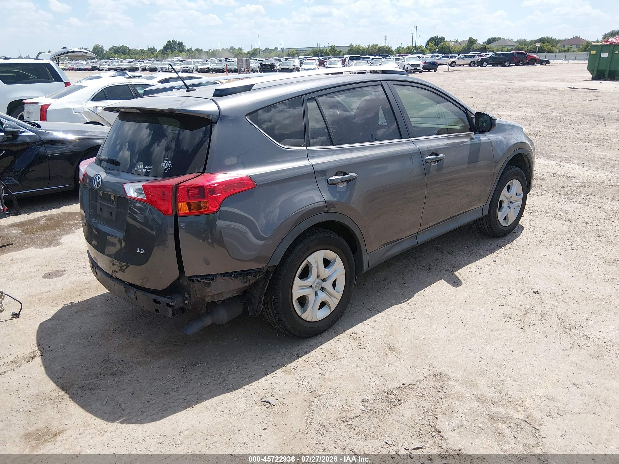2014 Toyota Rav4 Le Gray vin: JTMZFREV4EJ003774