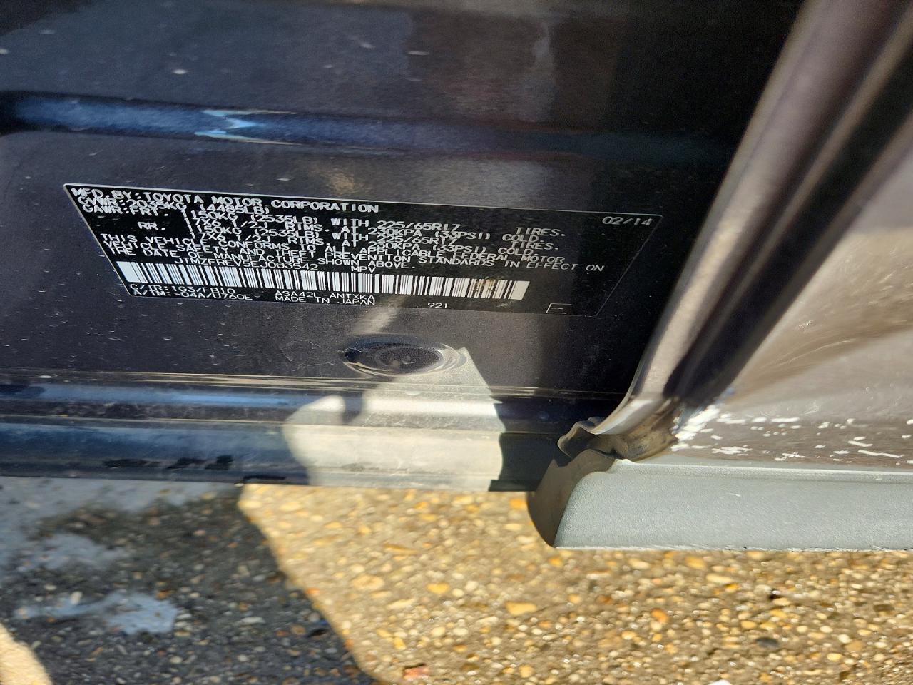 2014 Toyota Rav4 Le Серый vin: JTMZFREV5EJ003542