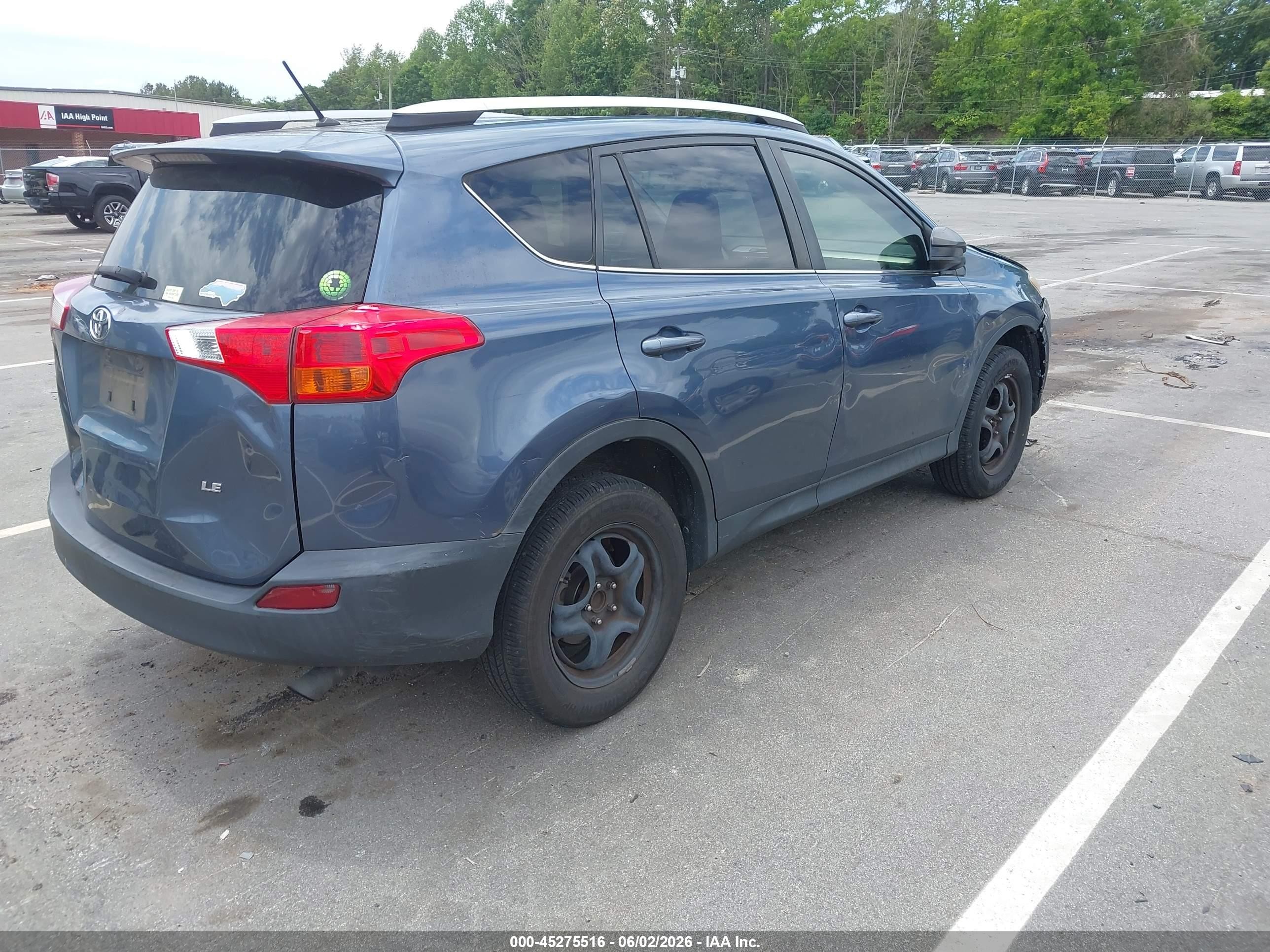 2014 Toyota Rav4 Le Blue vin: JTMZFREV6ED035348