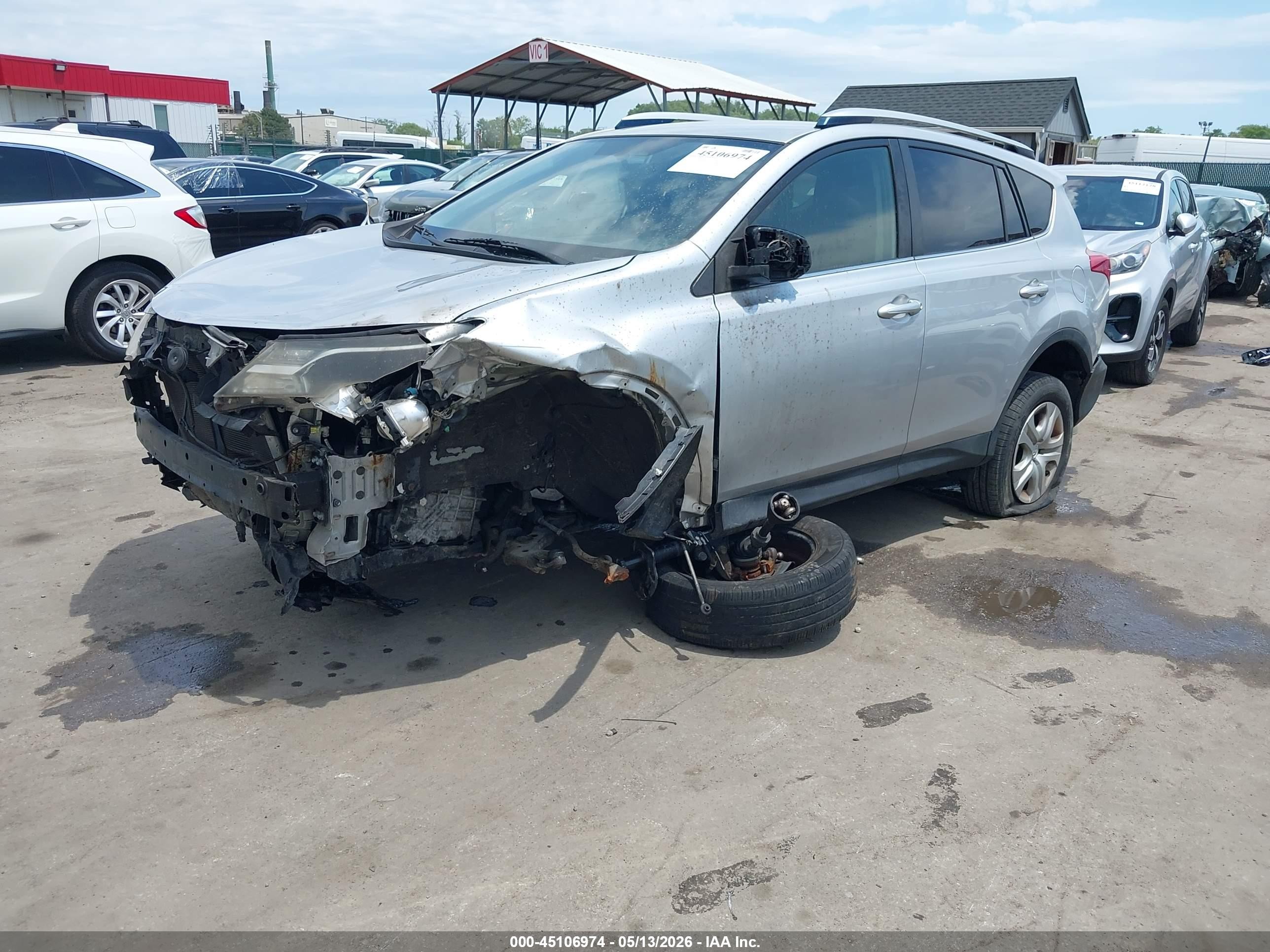 2014 Toyota Rav4 Le Серебряный vin: JTMZFREV6EJ014386