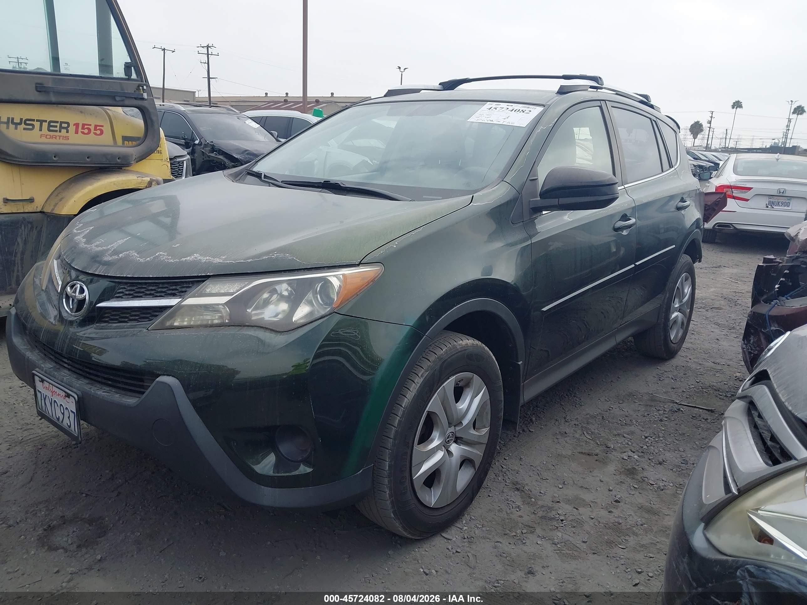 2013 Toyota Rav4 Le Green vin: JTMZFREV8D5017894