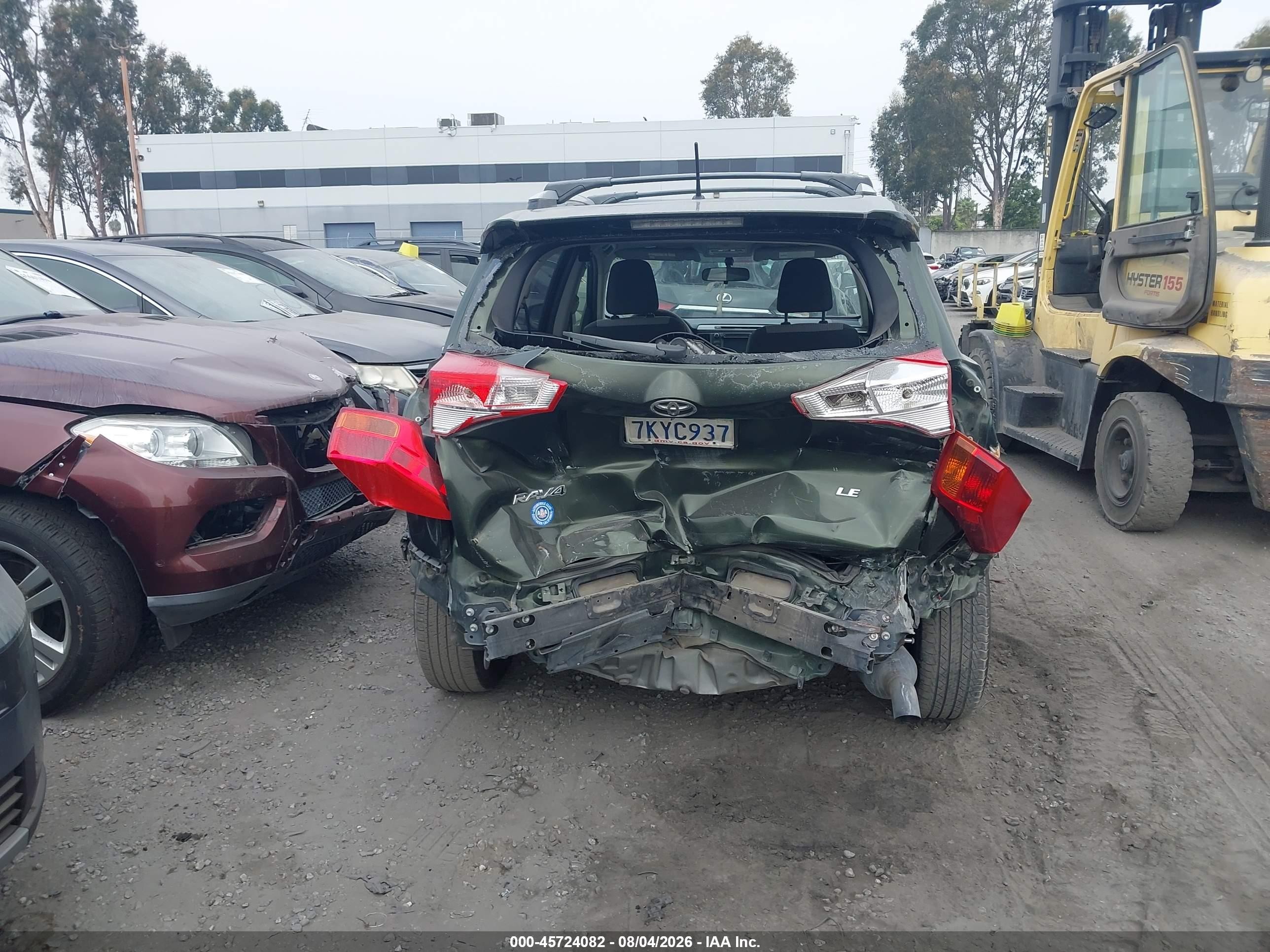 2013 Toyota Rav4 Le Green vin: JTMZFREV8D5017894