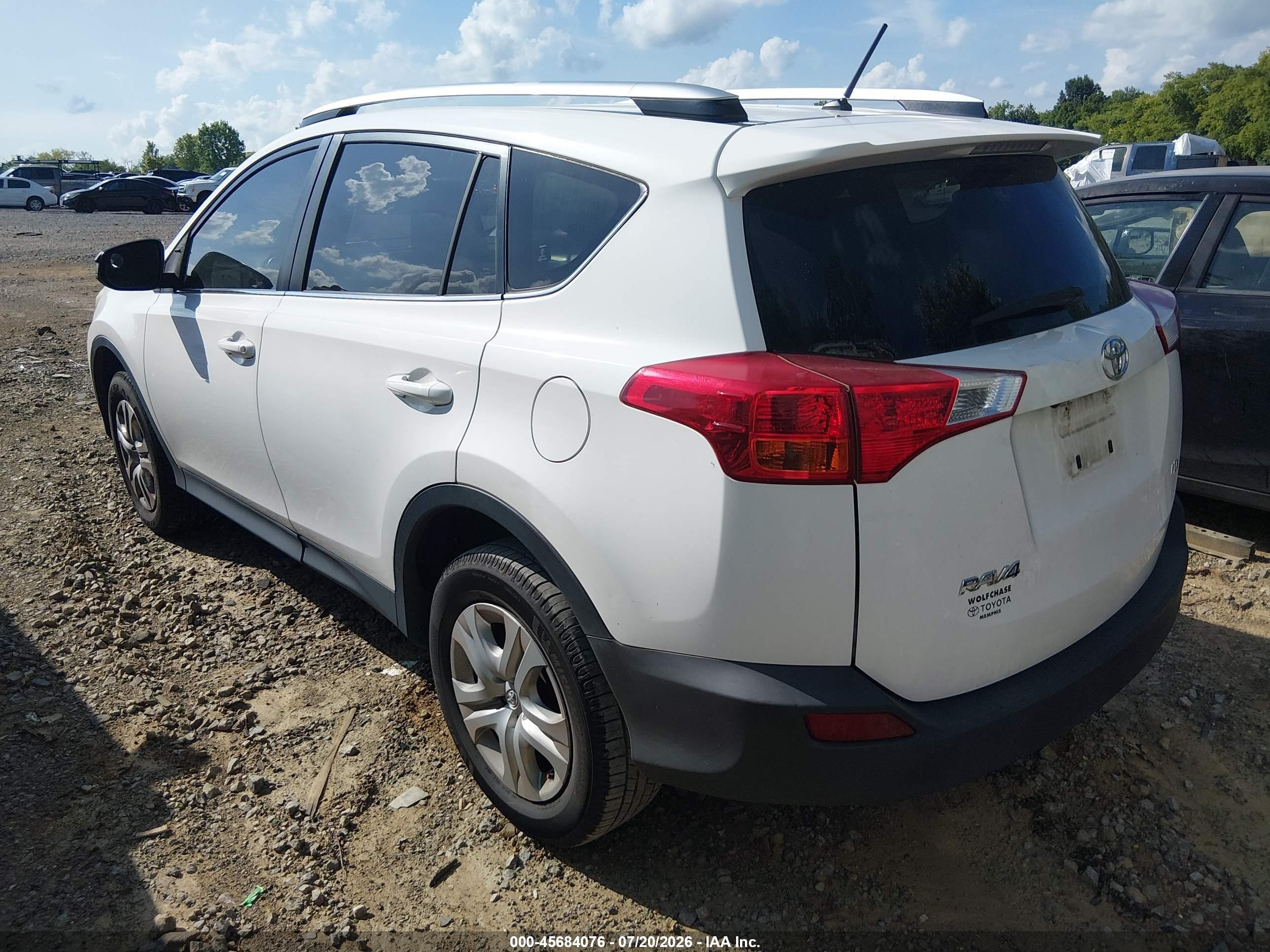 2013 Toyota Rav4 Le Белый vin: JTMZFREV9D5000487