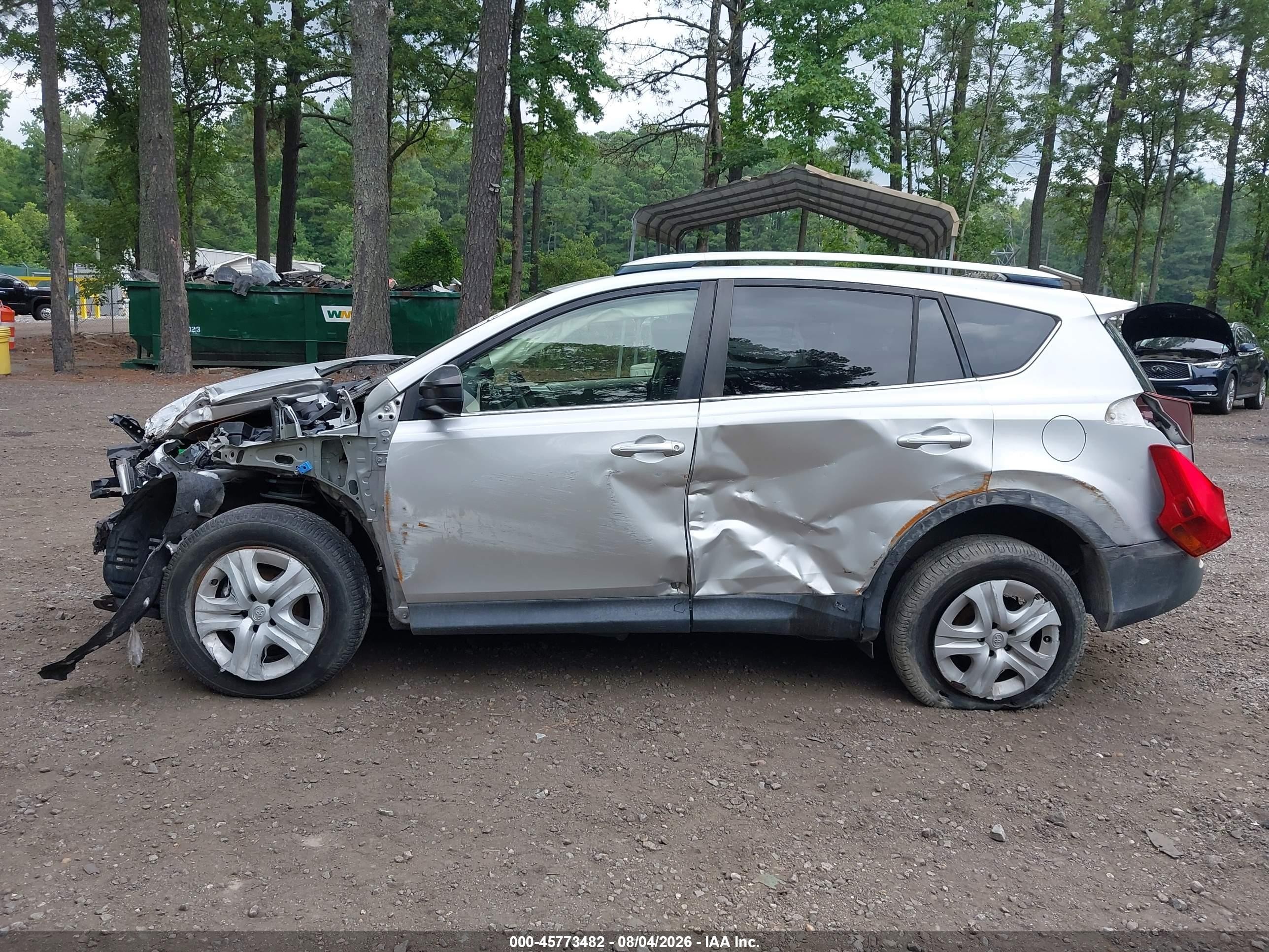 2013 Toyota Rav4 Le Silver vin: JTMZFREV9DD011253